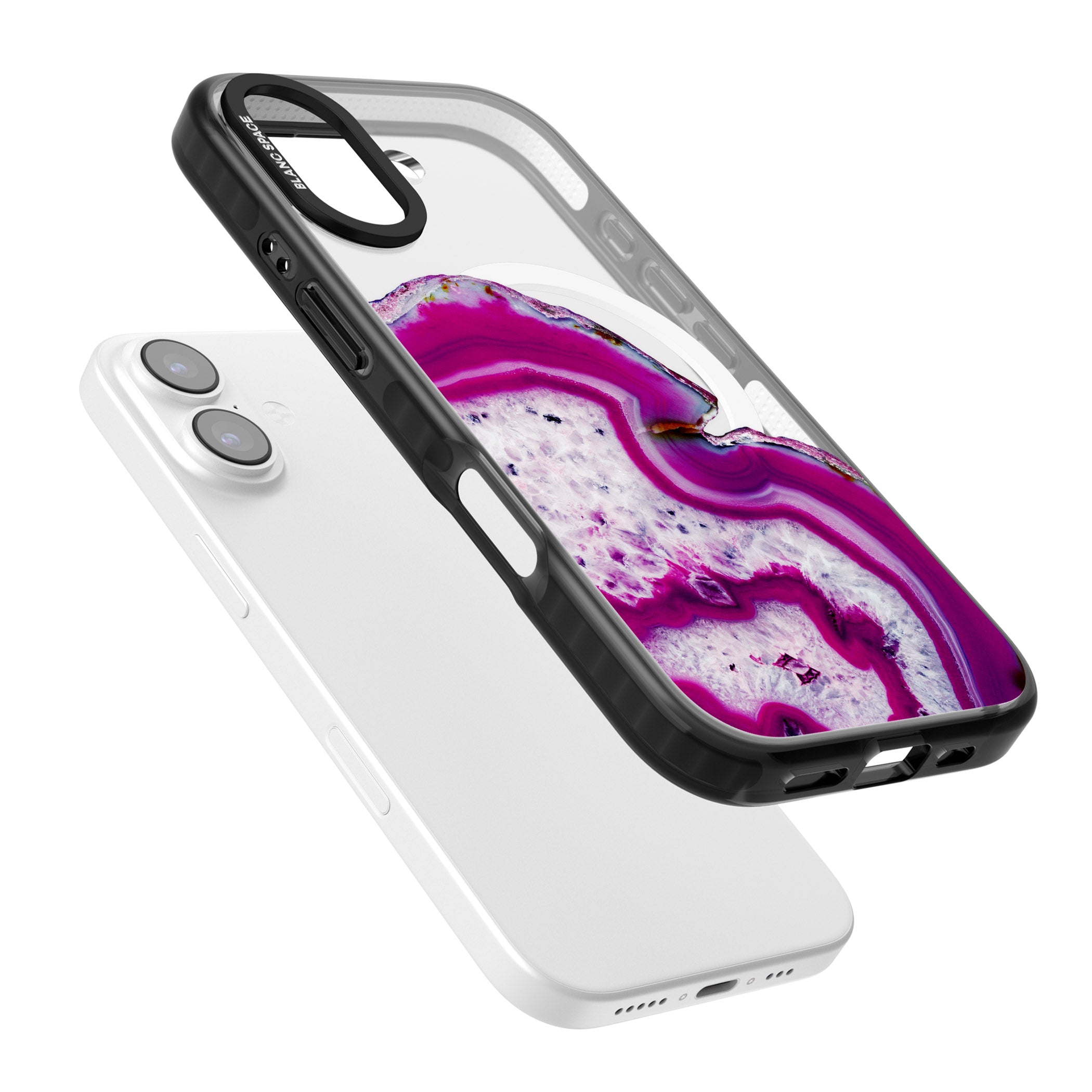 Violet Crystal Agate iPhone 17 Impact Pro Black Phone Case Colours