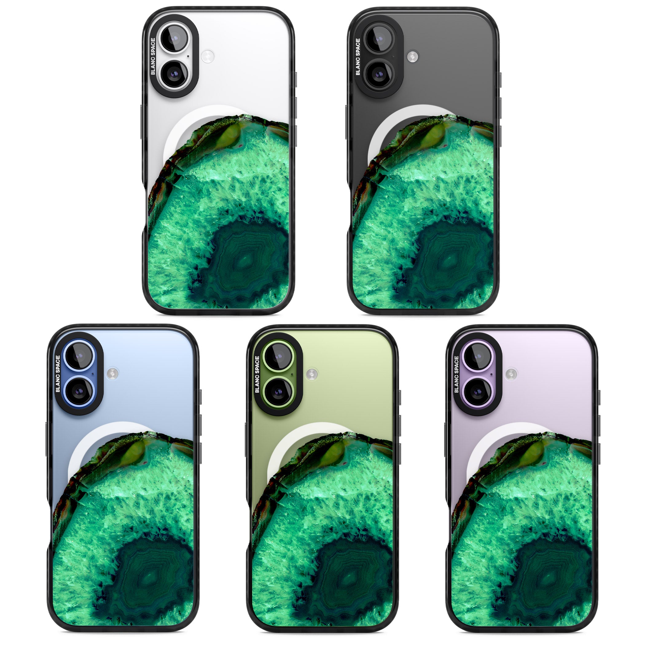 Emerald Geode iPhone 17 Impact Pro Black Phone Case APT Impact Protection