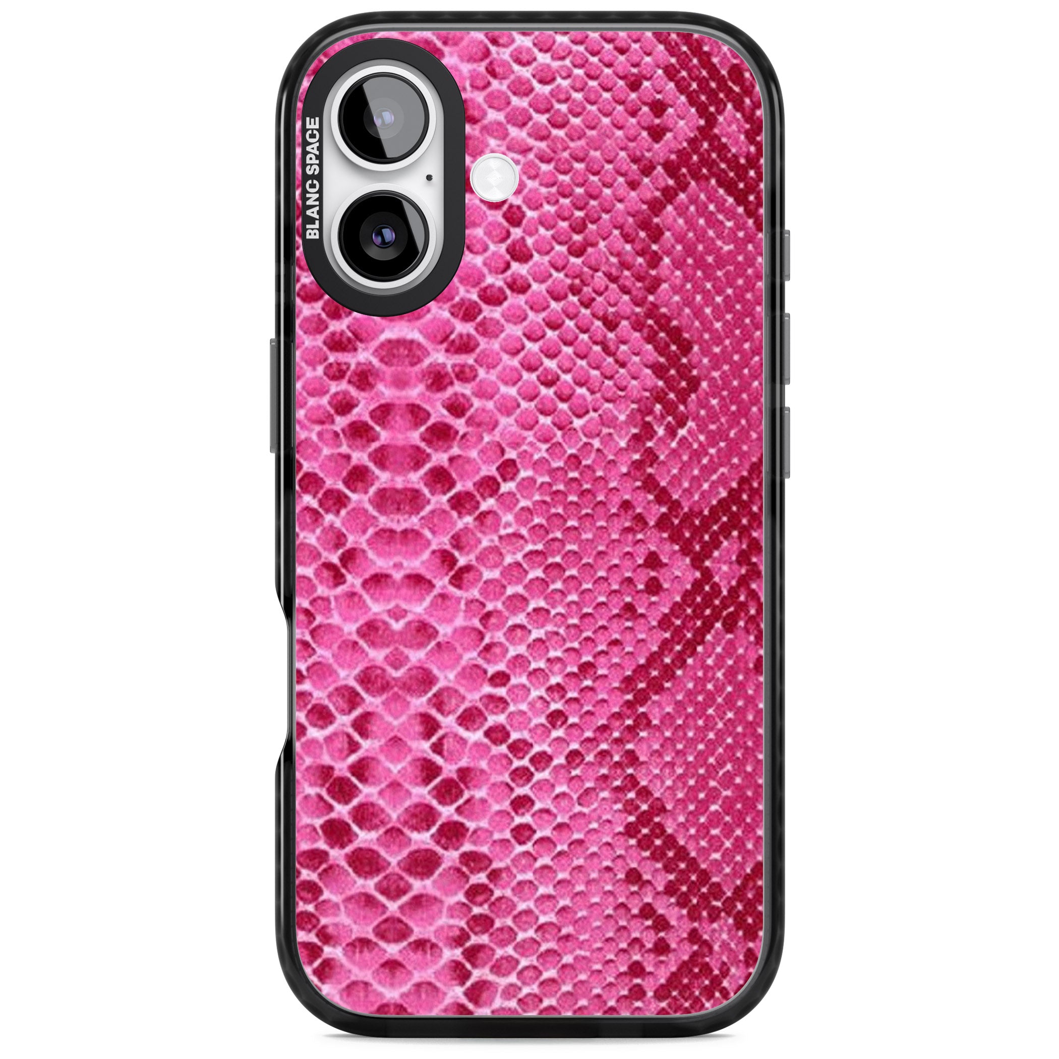 Pink Snakeskin iPhone 17 Impact Pro Black Phone Case