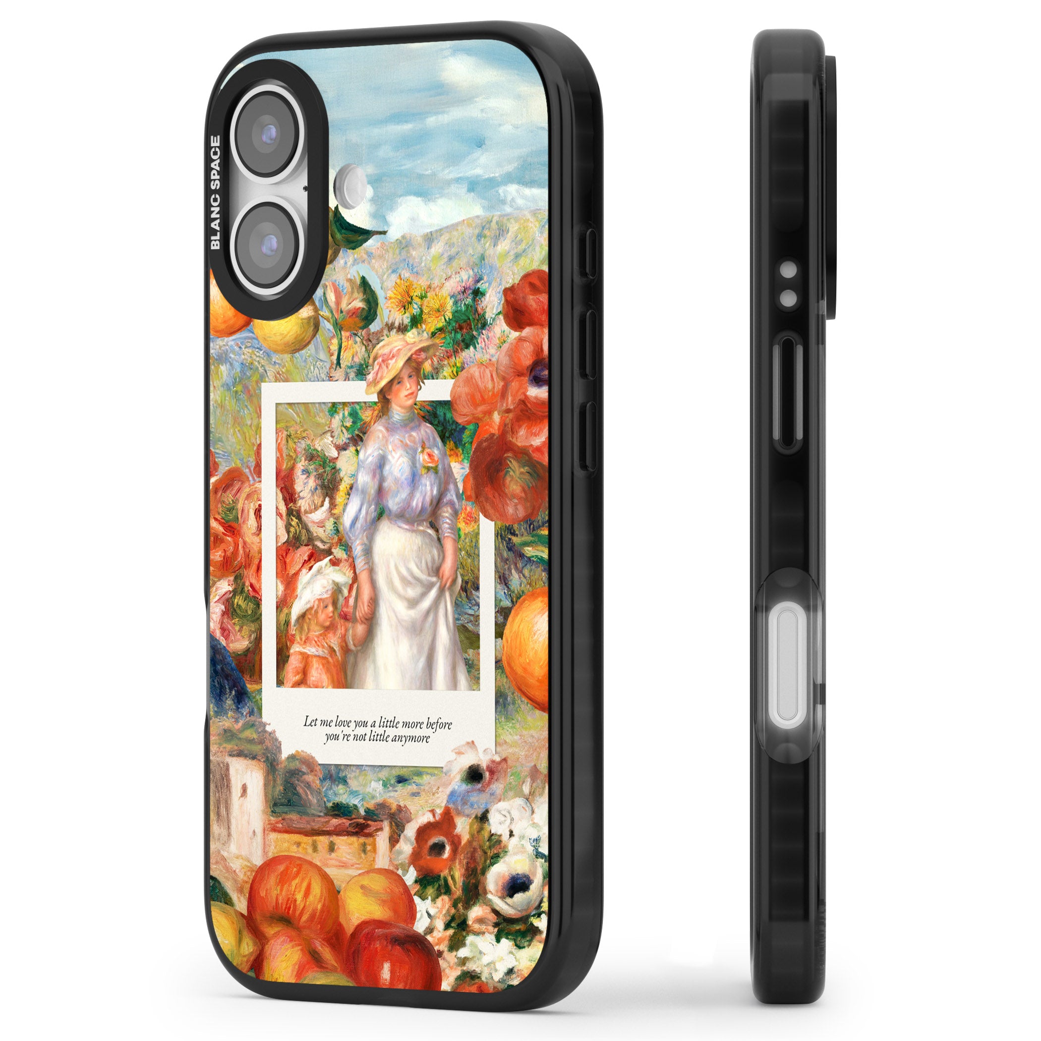 Renoir Mother & Child iPhone 17 Impact Pro Black Phone Case Side Profile