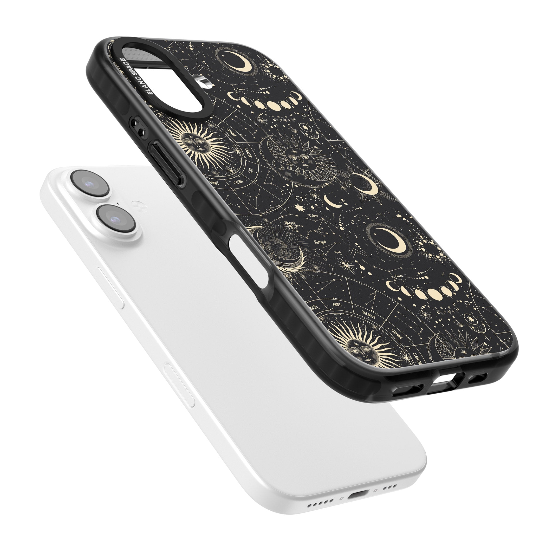 Celestial Suns, Moons & Zodiacs iPhone 17 Impact Pro Black Phone Case Colours