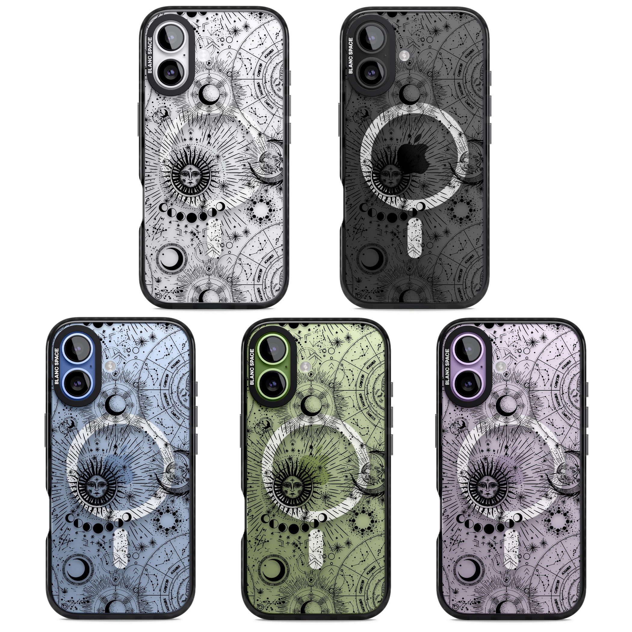 Suns & Zodiac Solar Chart iPhone 17 Impact Pro Black Phone Case APT Impact Protection