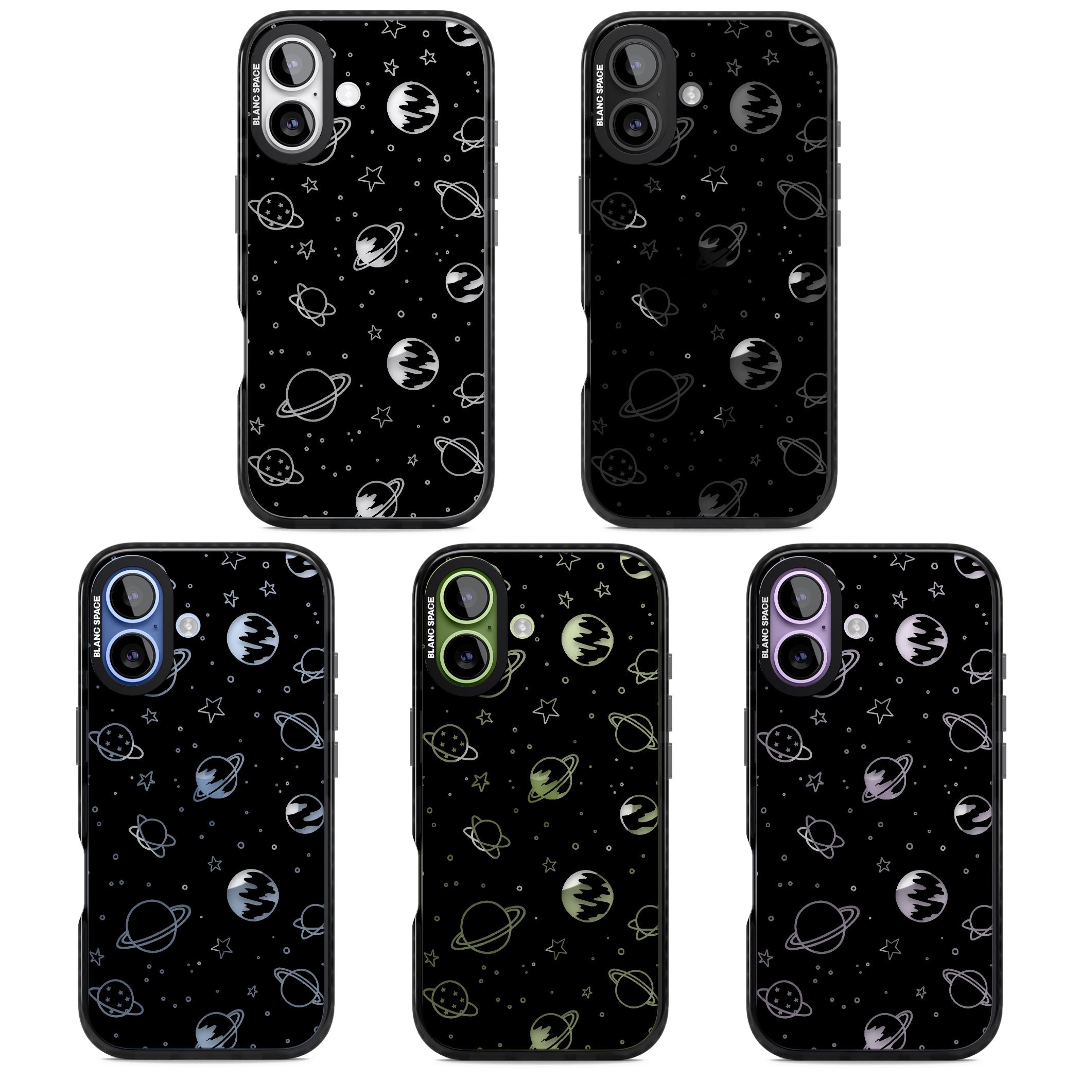 Cosmic Sketch Clear Black iPhone 17 Impact Pro Black Phone Case APT Impact Protection