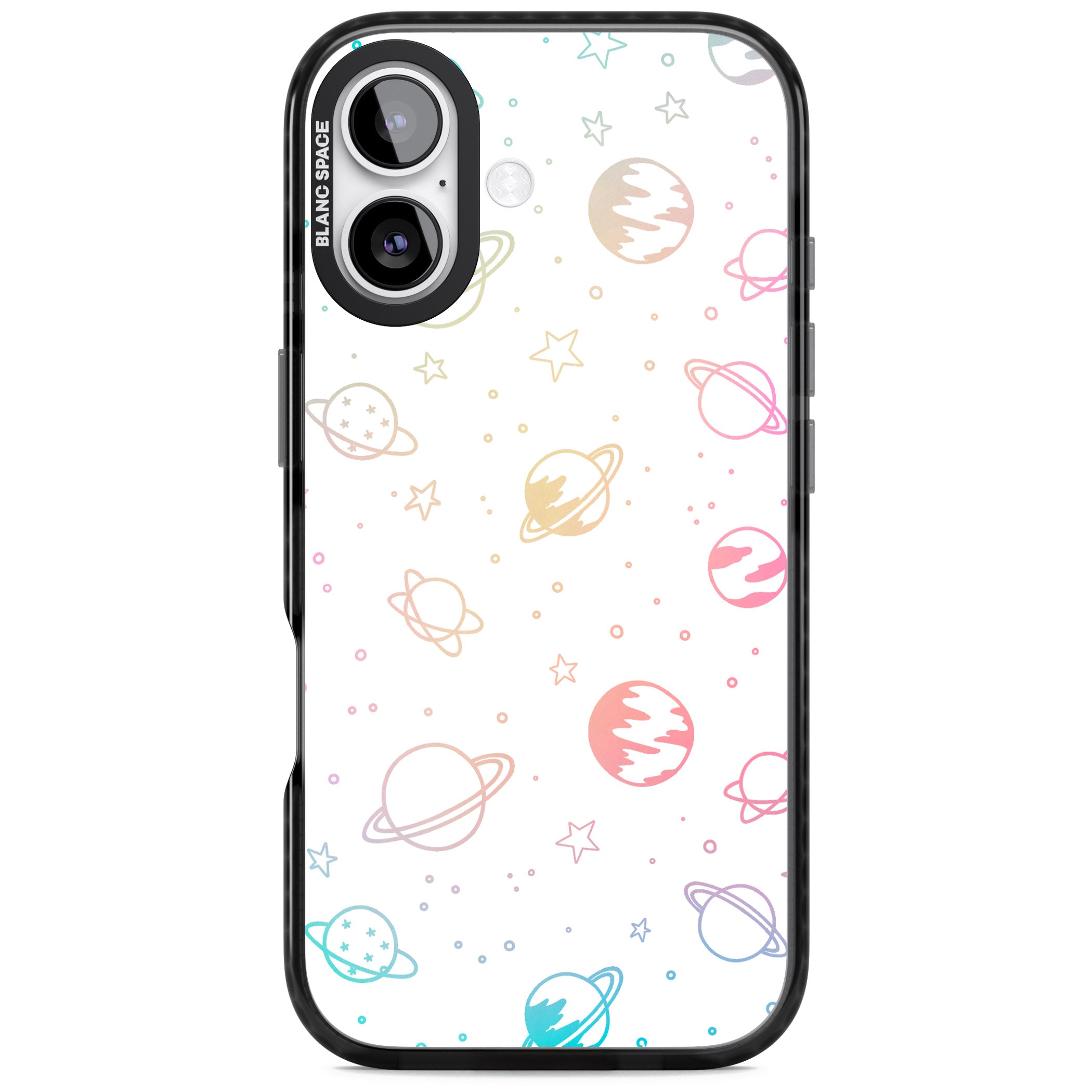 Pastel Cosmic Galaxy iPhone 17 Impact Pro Black Phone Case
