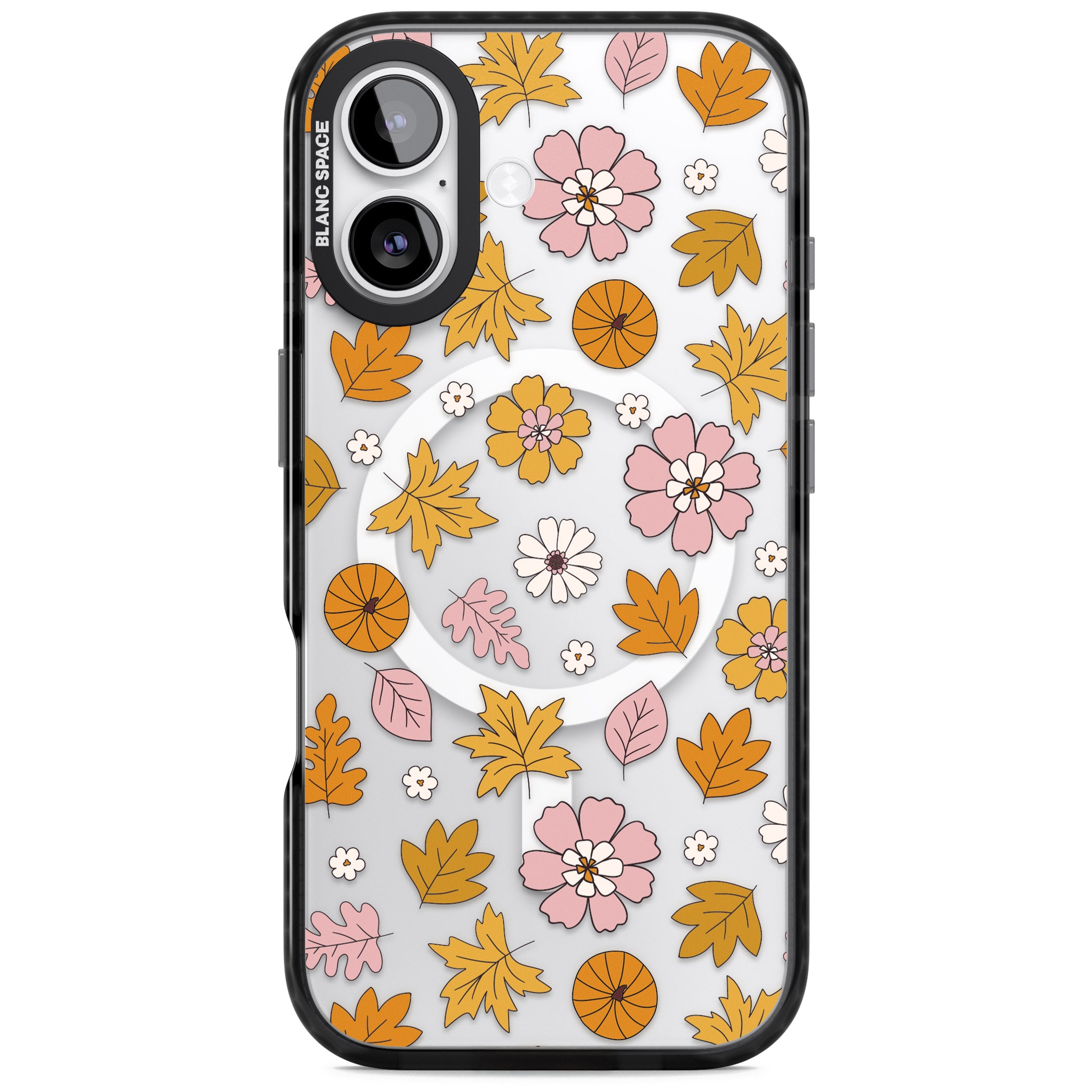 Autumn Leaves And Flowers iPhone 17 Impact Pro Black Phone Case