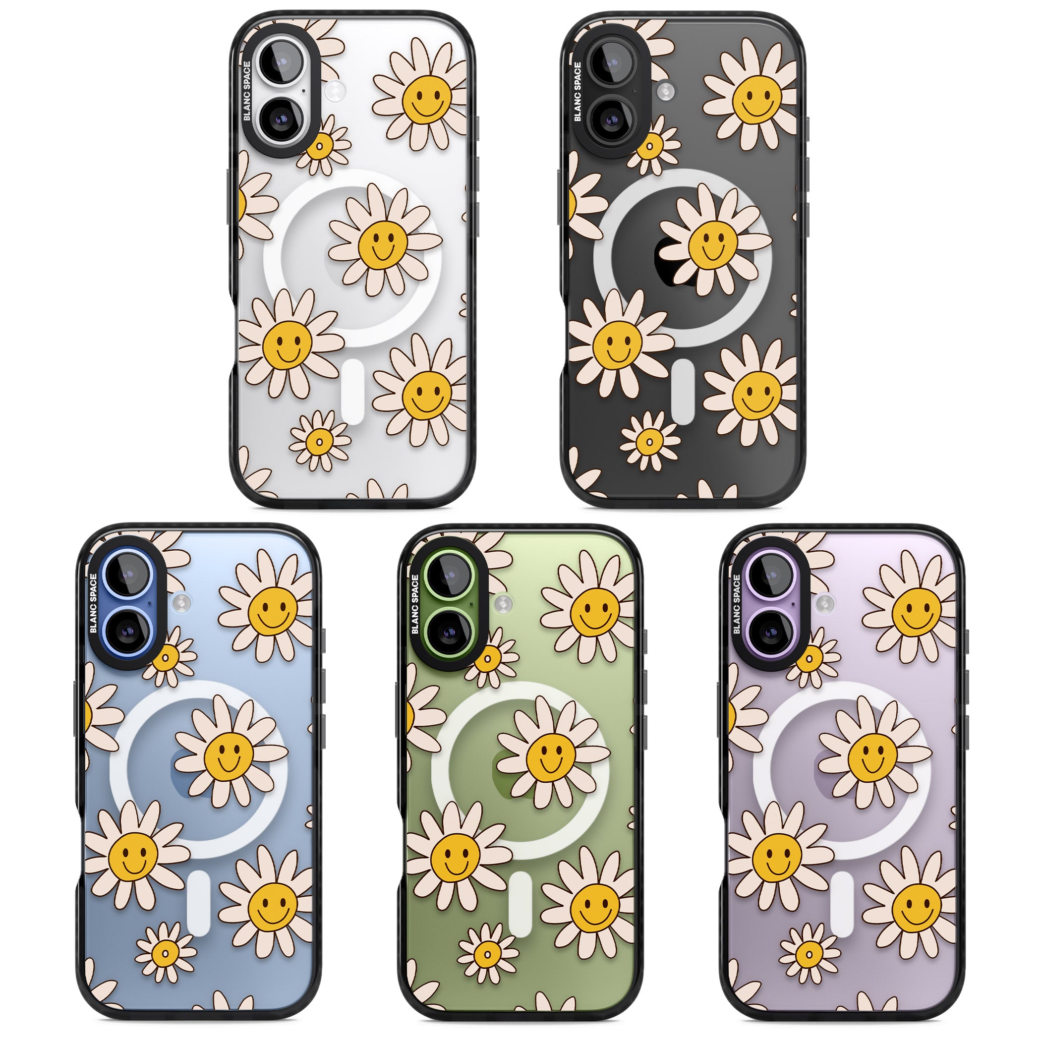 Daisy Faces iPhone 17 Impact Pro Black Phone Case APT Impact Protection