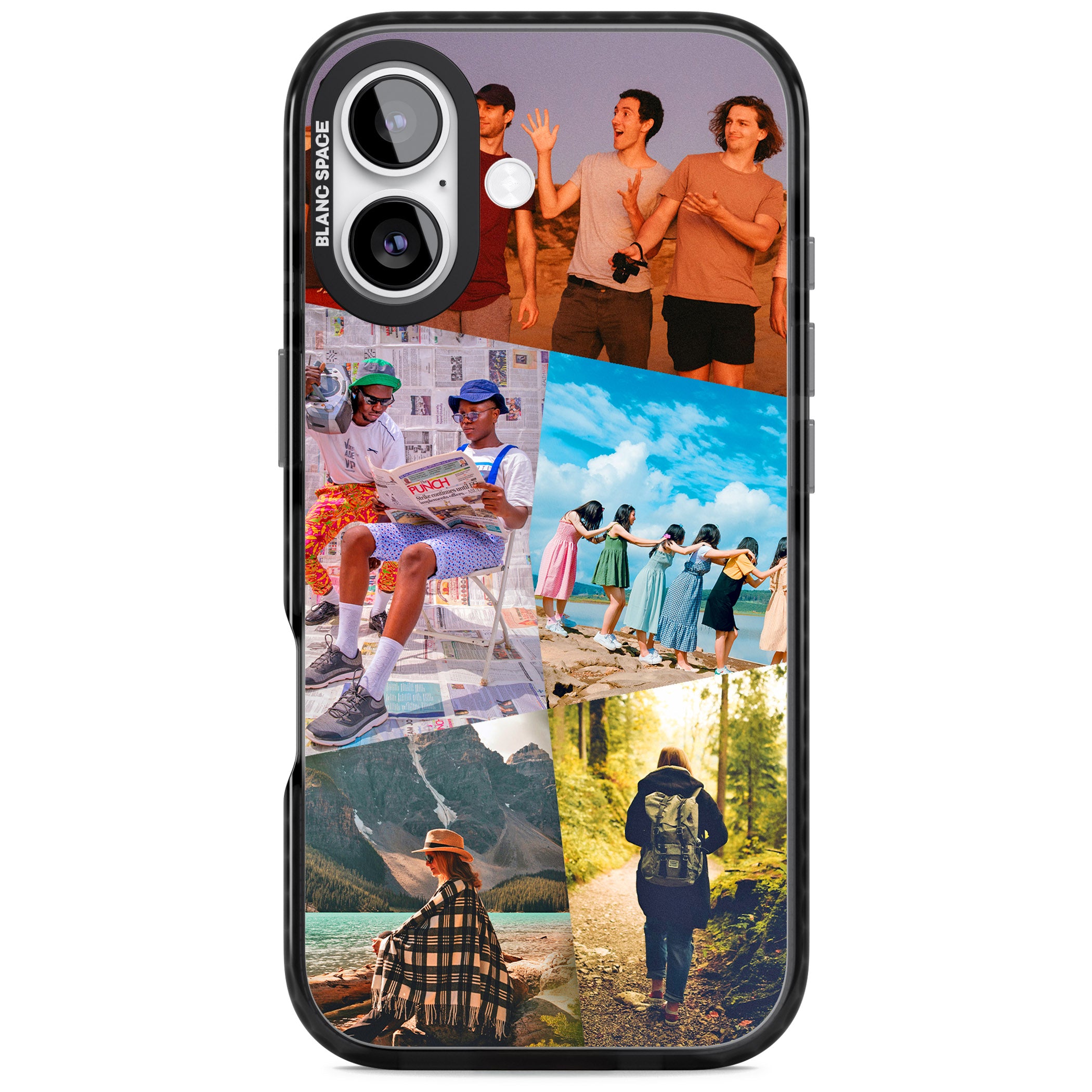 Personalised Abstract Photo Grid iPhone 17 Impact Pro Black Phone Case