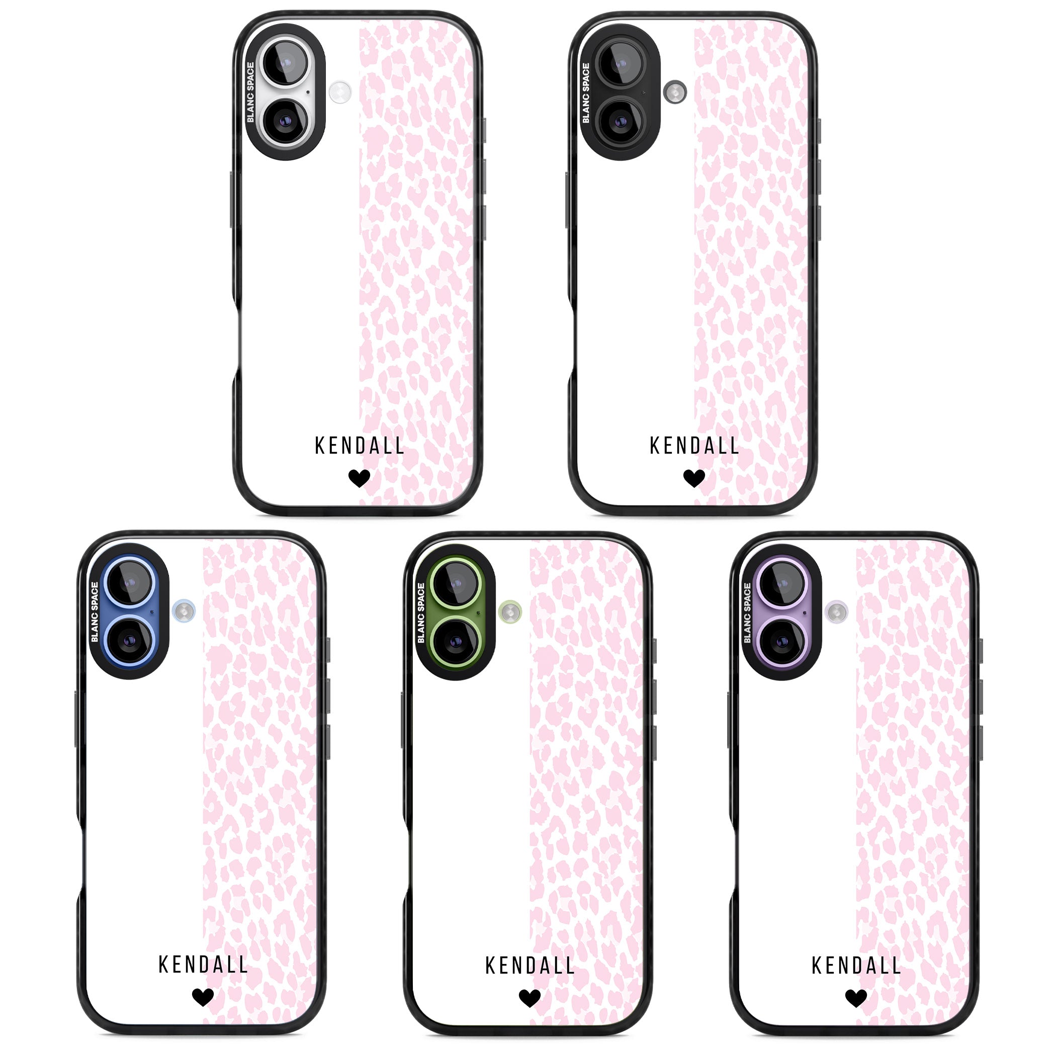 Personalised Pink Leopard iPhone 17 Impact Pro Black Phone Case APT Impact Protection