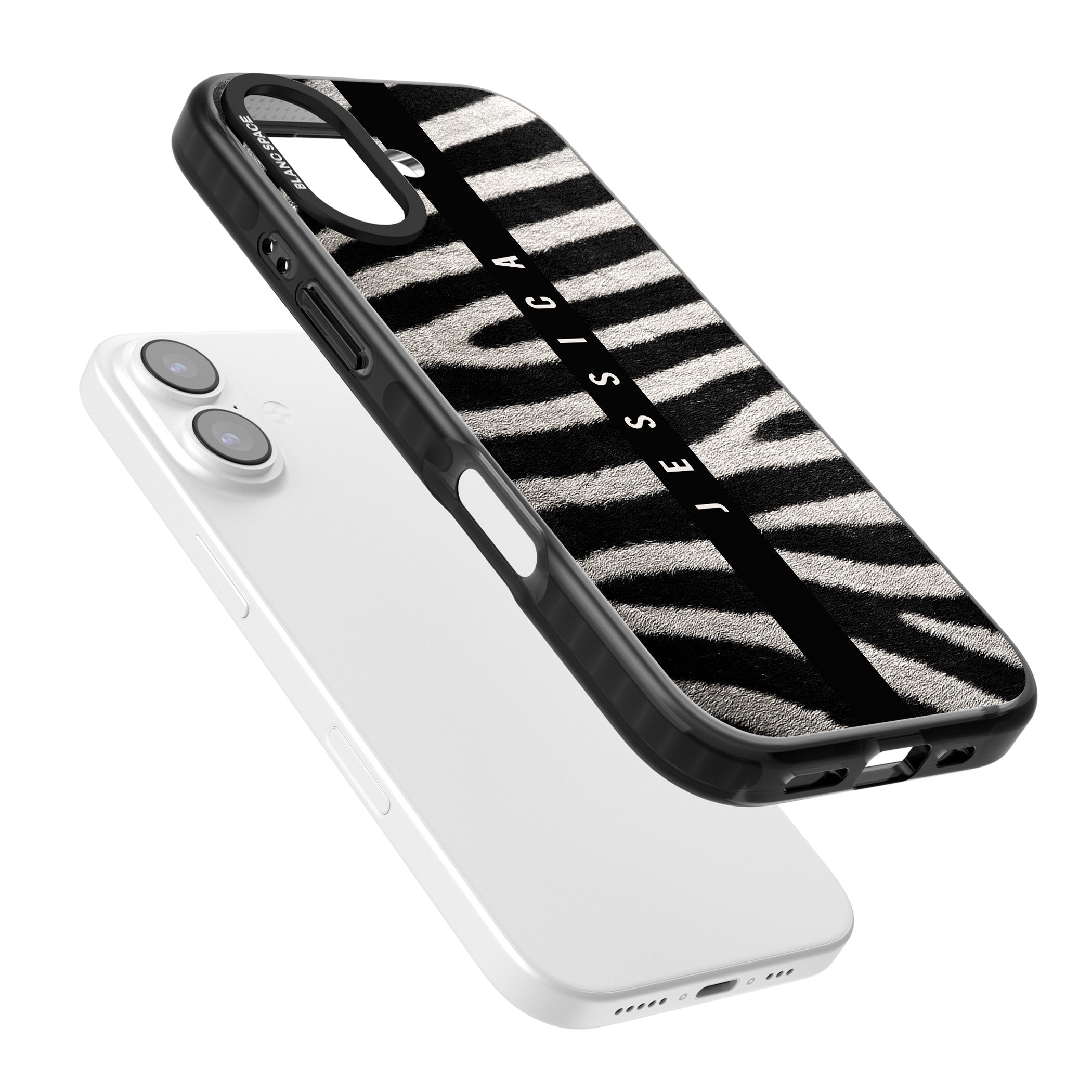 Personalised Zebra Print iPhone 17 Impact Pro Black Phone Case Colours
