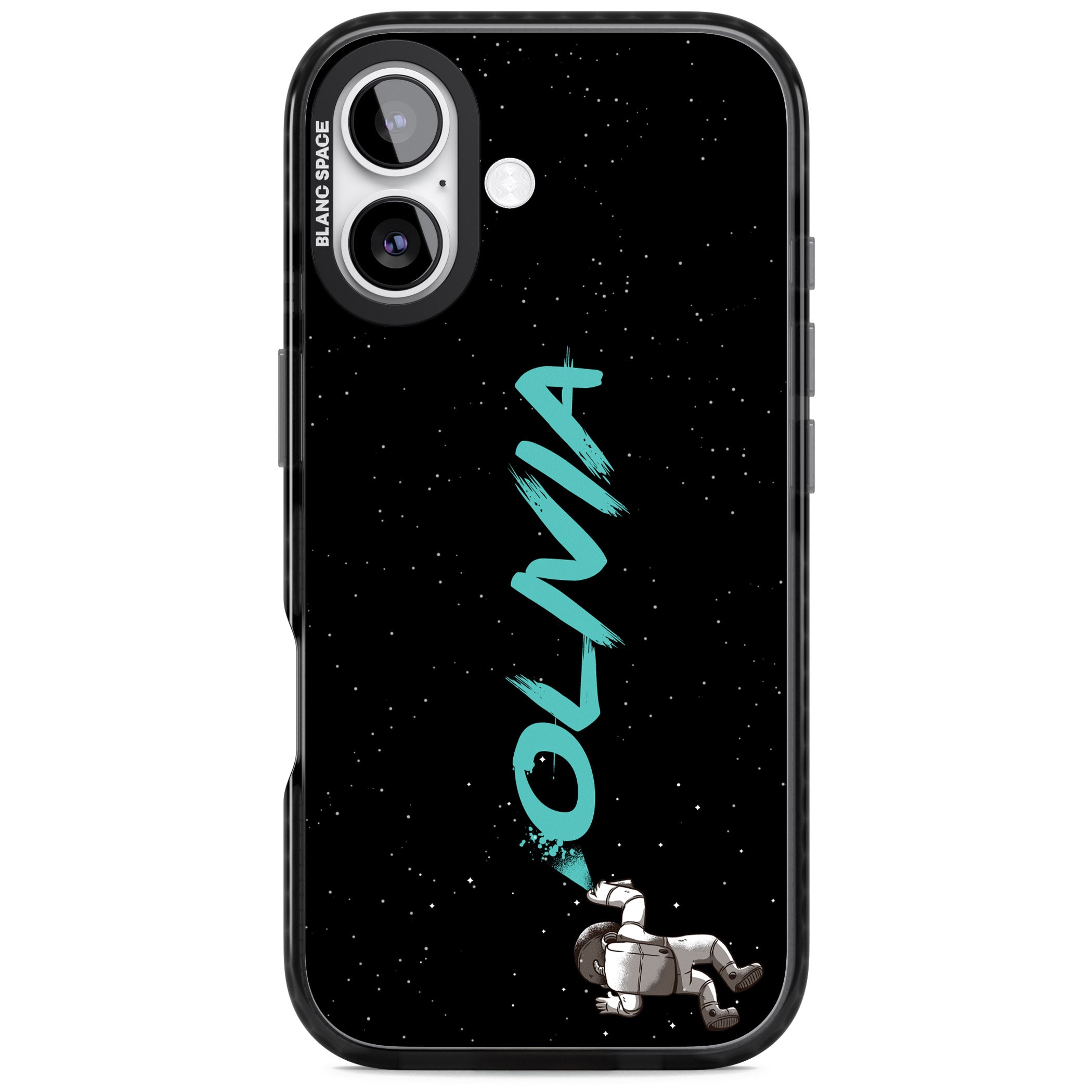 Personalised Astronaut Graffiti iPhone 17 Impact Pro Black Phone Case