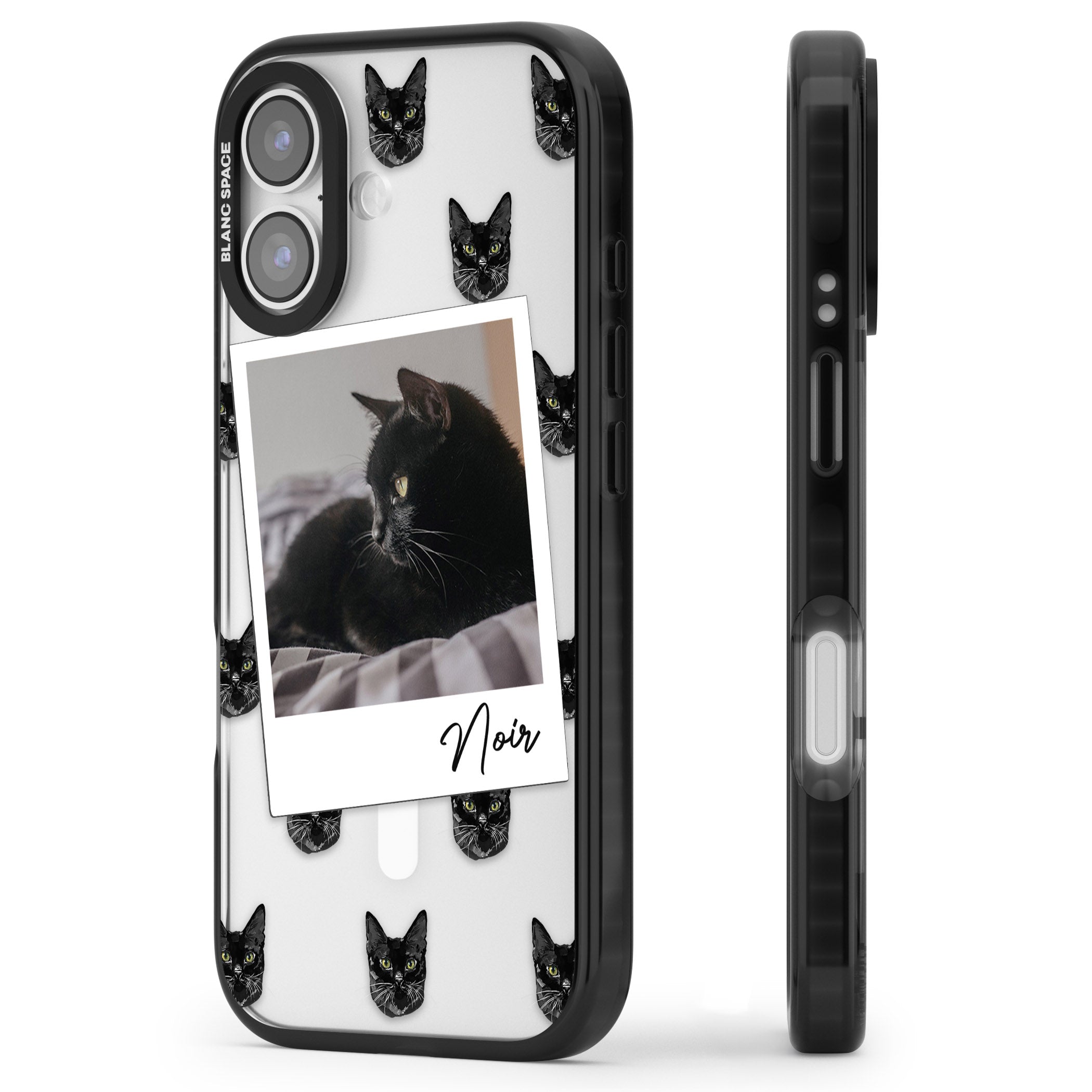 Personalised Bombay Cat Photo iPhone 17 Impact Pro Black Phone Case Side Profile