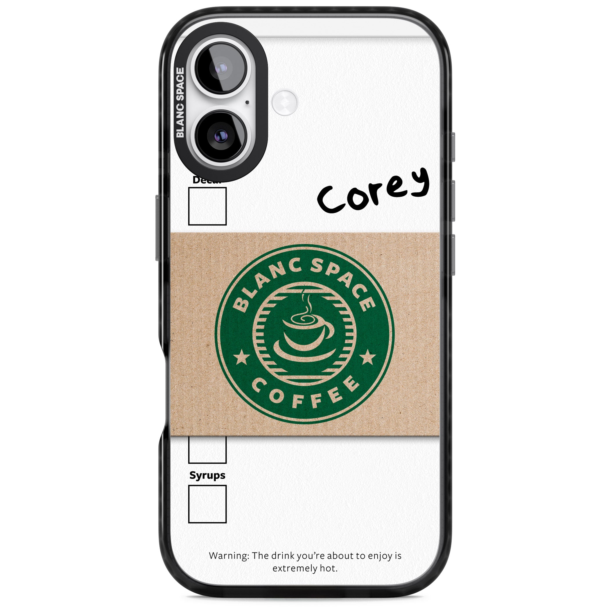 Personalised Coffee Cup iPhone 17 Impact Pro Black Phone Case
