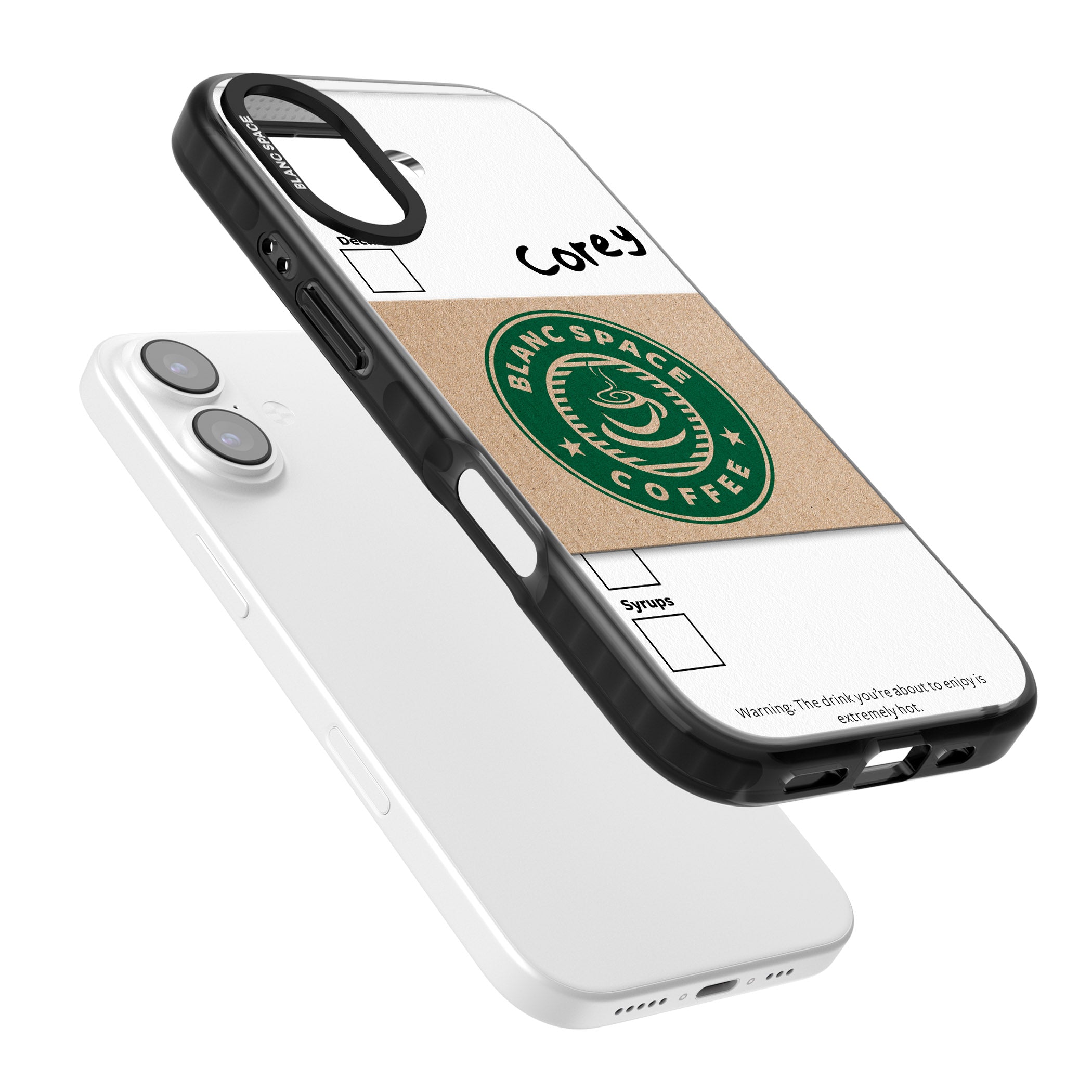 Personalised Coffee Cup iPhone 17 Impact Pro Black Phone Case Colours