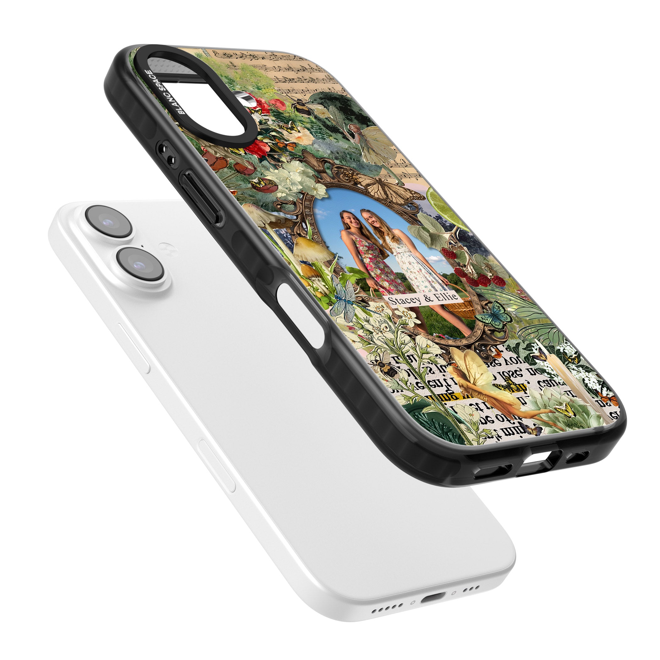 Personalised Cottage Garden Frame iPhone 17 Impact Pro Black Phone Case Colours