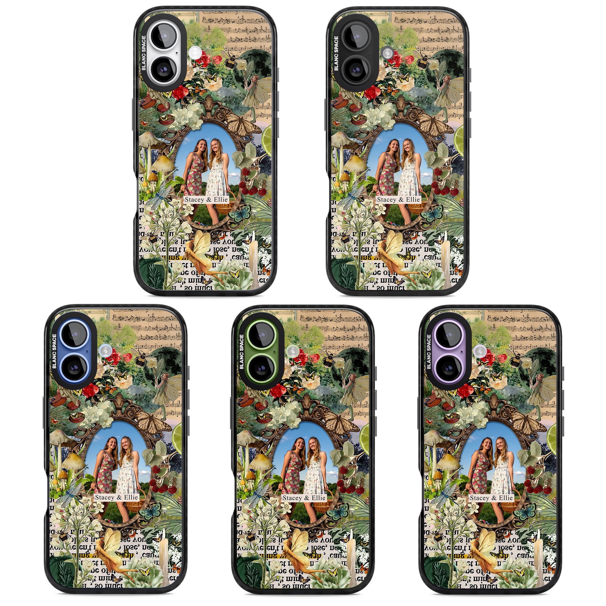Personalised Cottage Garden Frame iPhone 17 Impact Pro Black Phone Case APT Impact Protection
