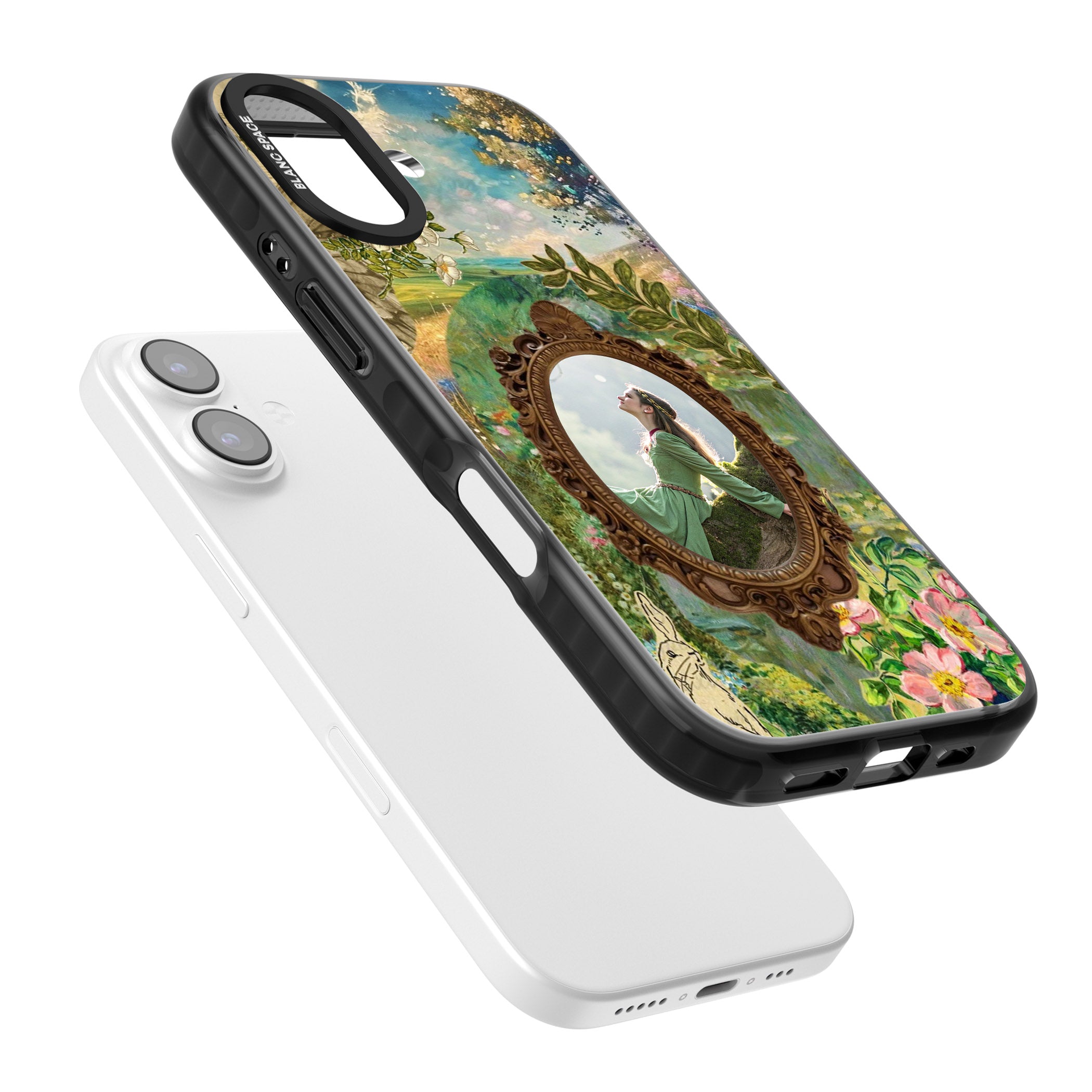 Personalised Meadow Frame iPhone 17 Impact Pro Black Phone Case Colours