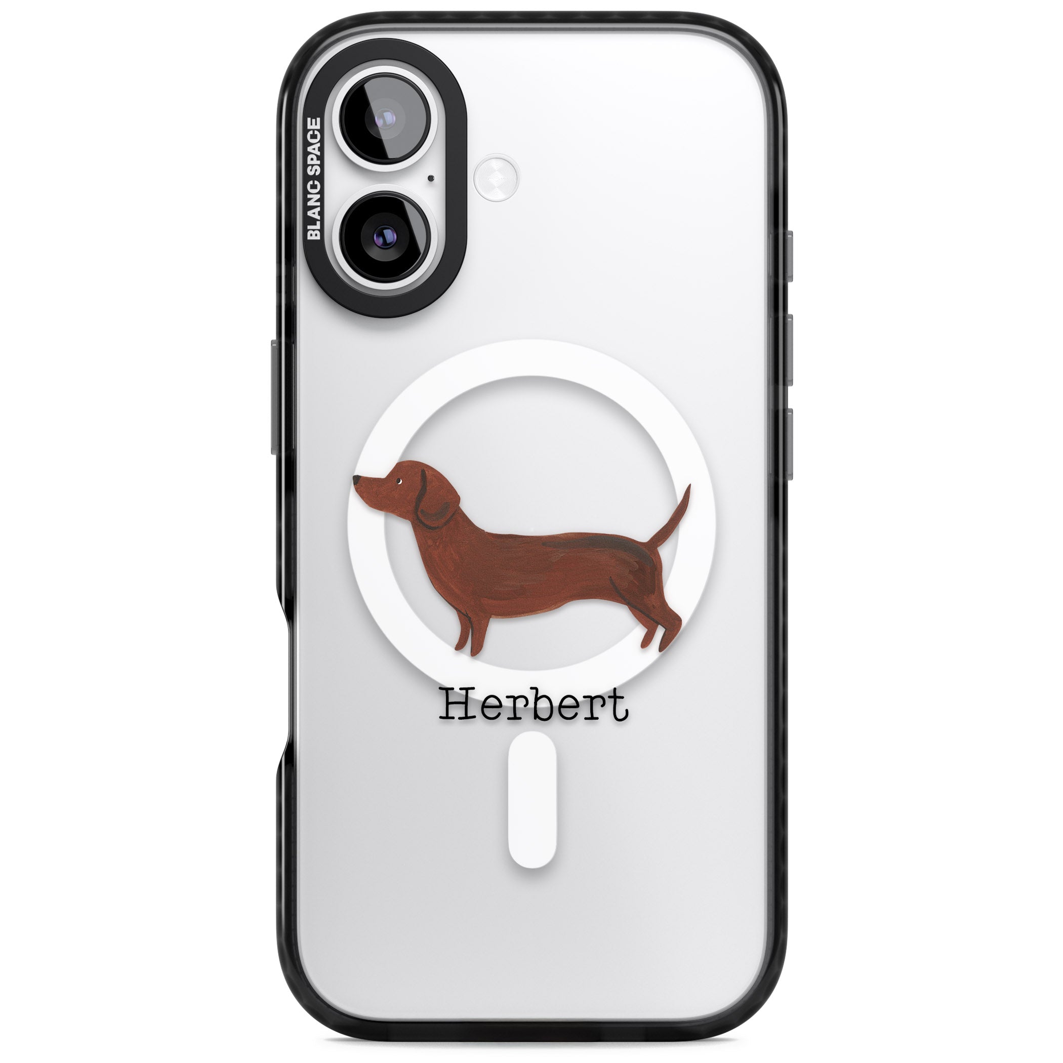 Personalised Sausage Dog iPhone 17 Impact Pro Black Phone Case