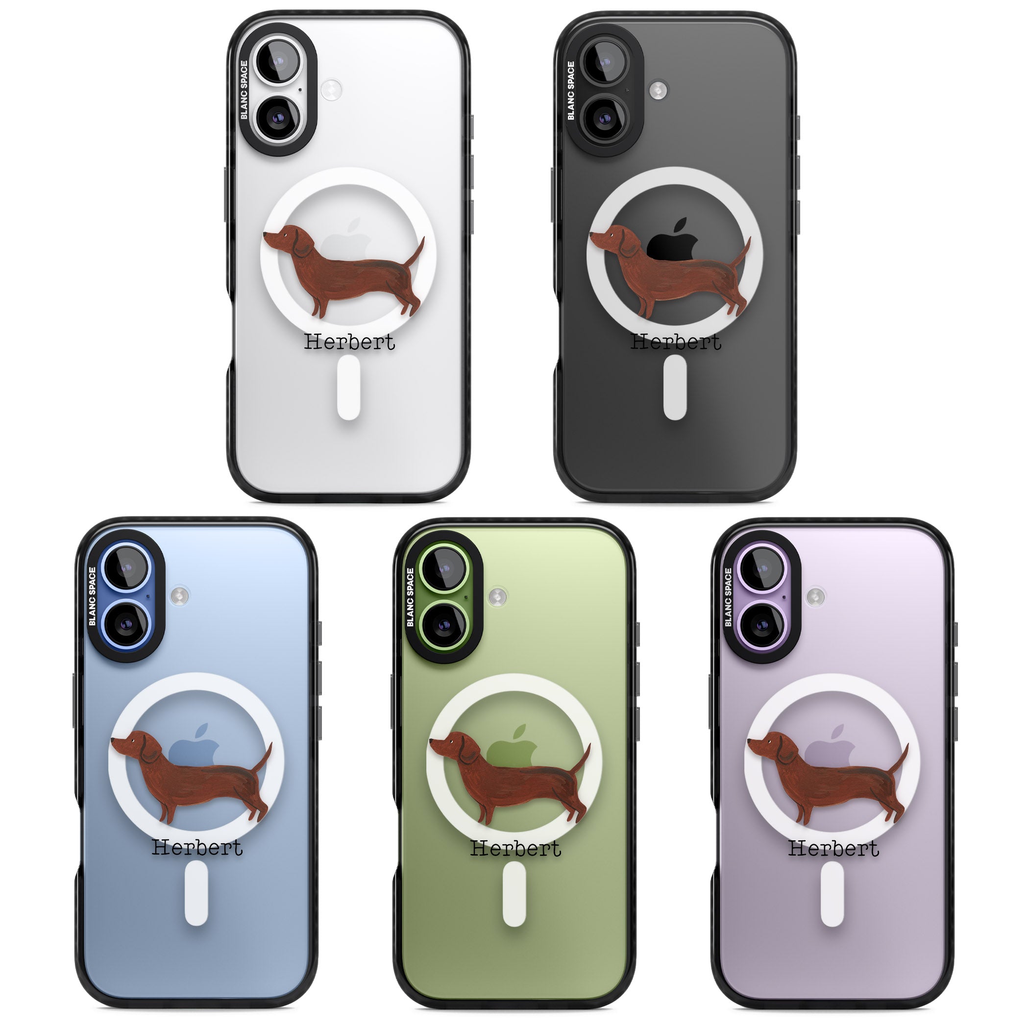 Personalised Sausage Dog iPhone 17 Impact Pro Black Phone Case APT Impact Protection