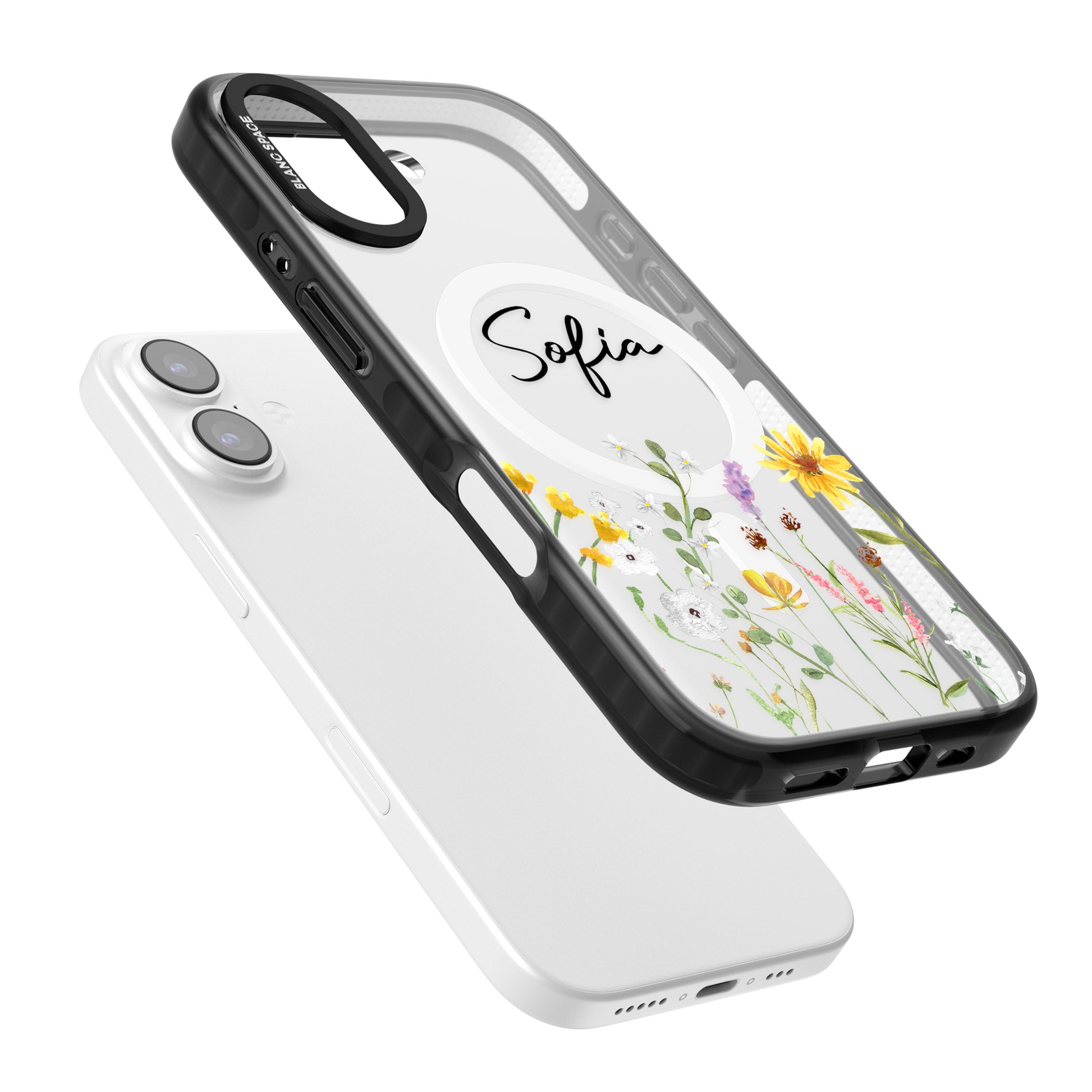 Personalised April Wildfowers iPhone 17 Impact Pro Black Phone Case Colours