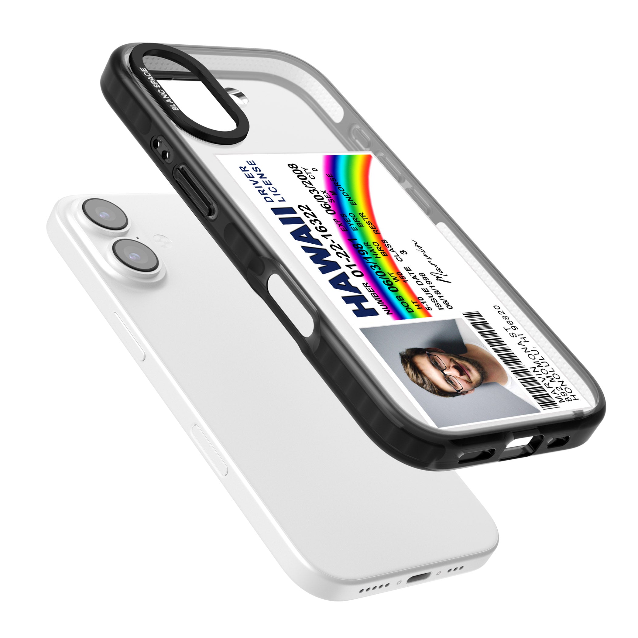 Personalised Hawaii Driving License iPhone 17 Impact Pro Black Phone Case Colours