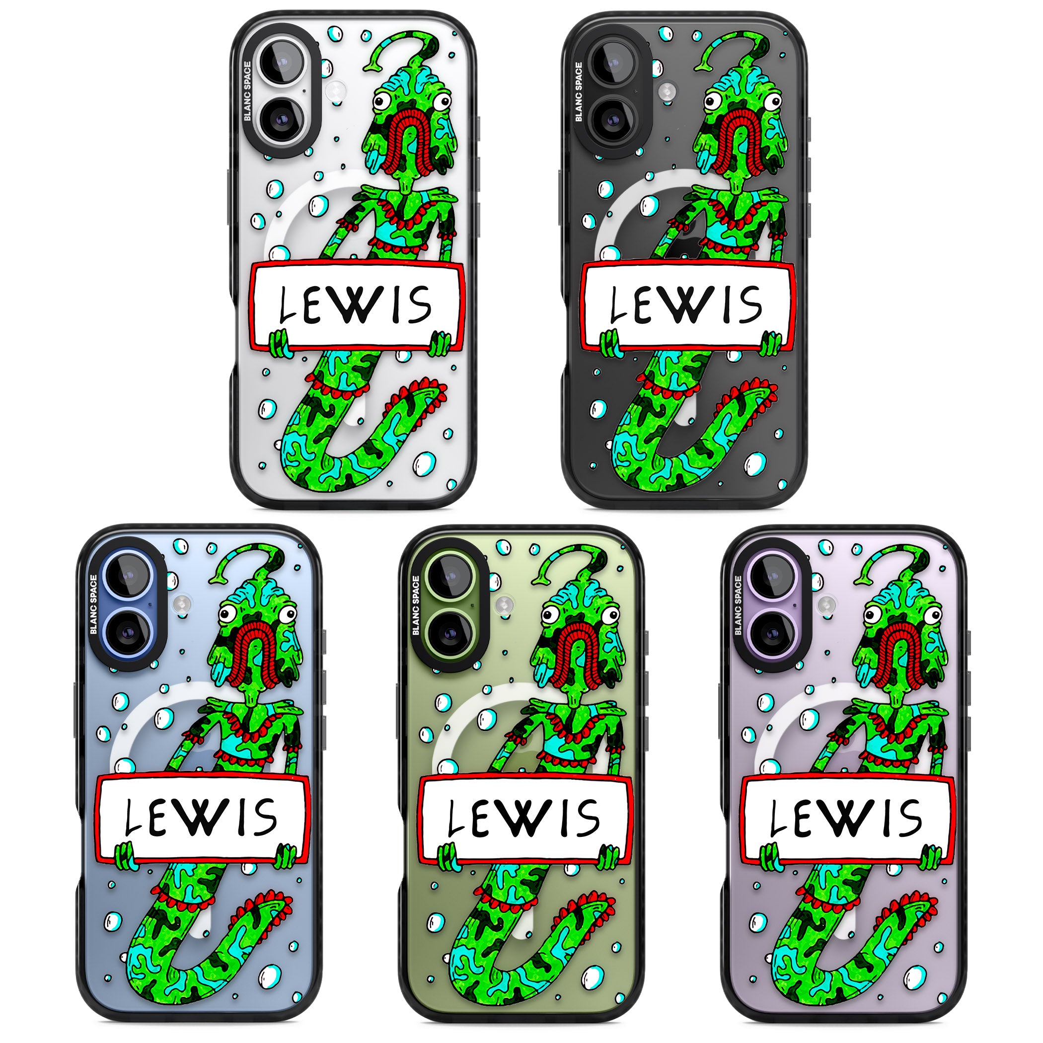 Personalised Fish Boy iPhone 17 Impact Pro Black Phone Case APT Impact Protection