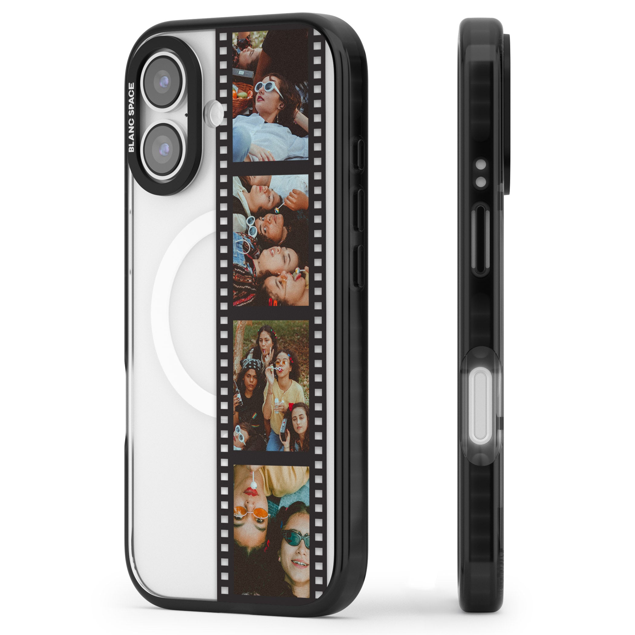 Personalised Photo Film Strip iPhone 17 Impact Pro Black Phone Case Side Profile