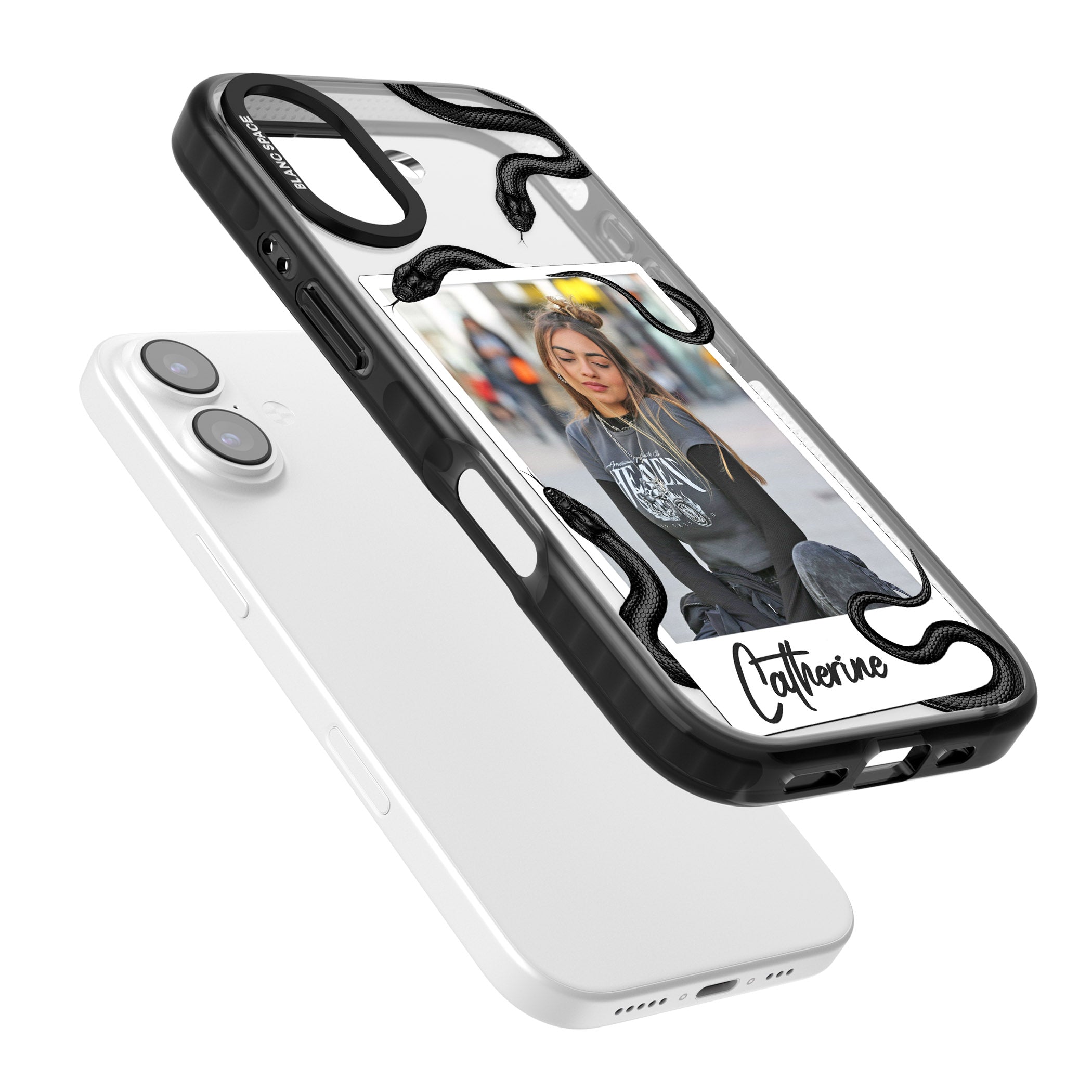 Personalised Snake Instant Photo iPhone 17 Impact Pro Black Phone Case Colours