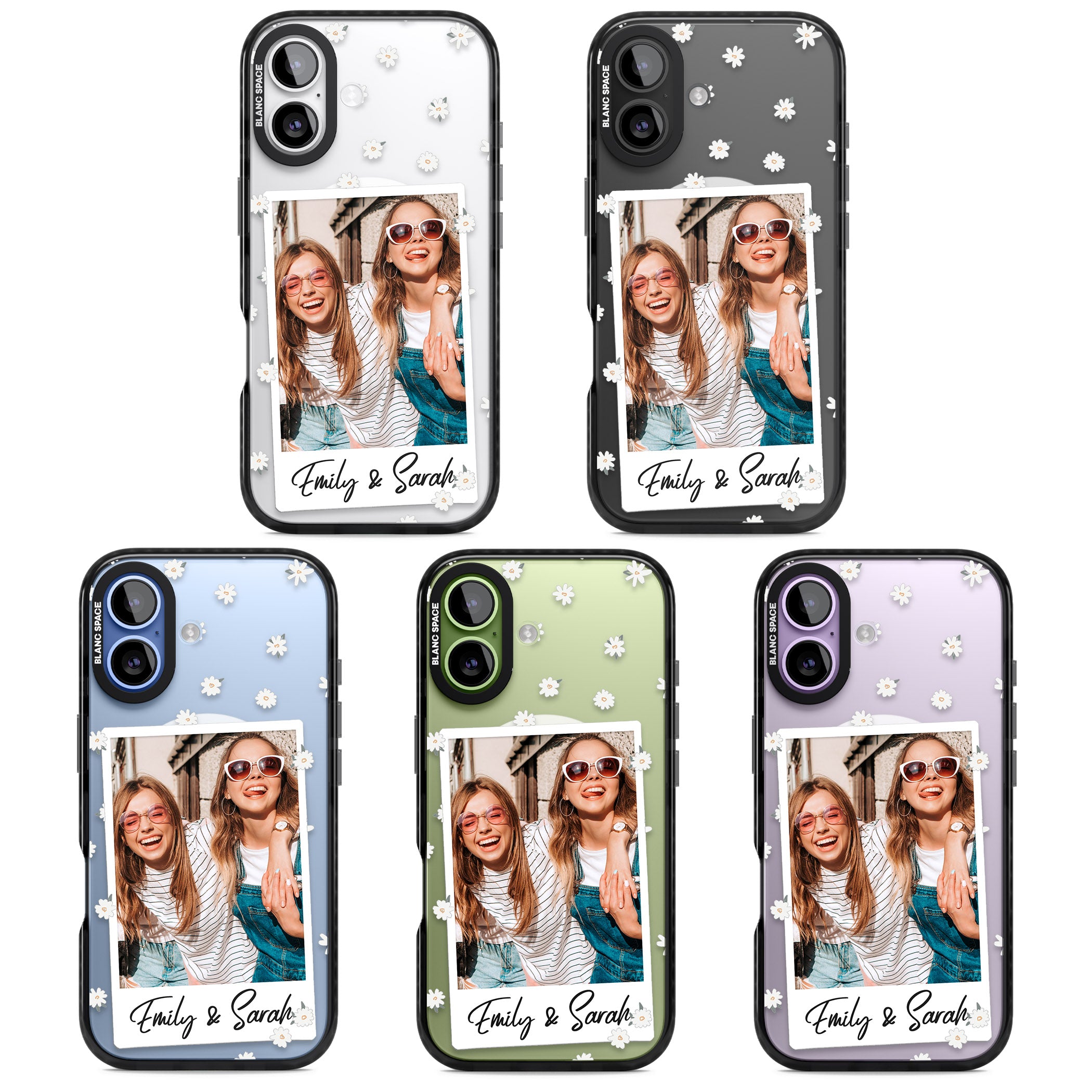 Personalised Daisy Instant Photo iPhone 17 Impact Pro Black Phone Case APT Impact Protection