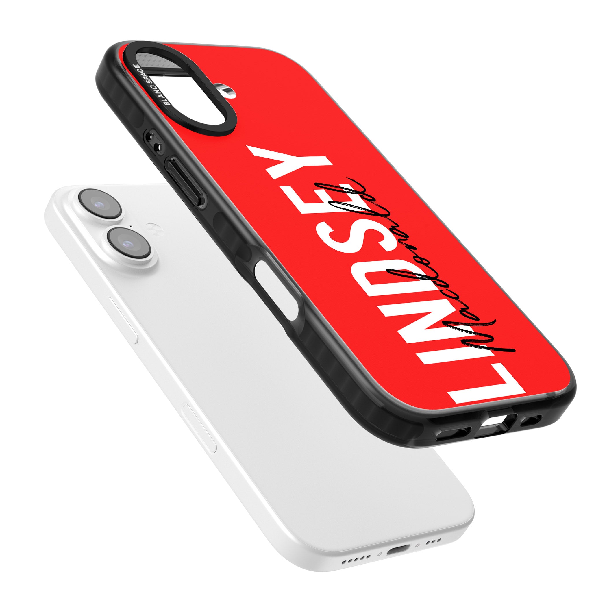 Personalised Bold Name: Red iPhone 17 Impact Pro Black Phone Case Colours