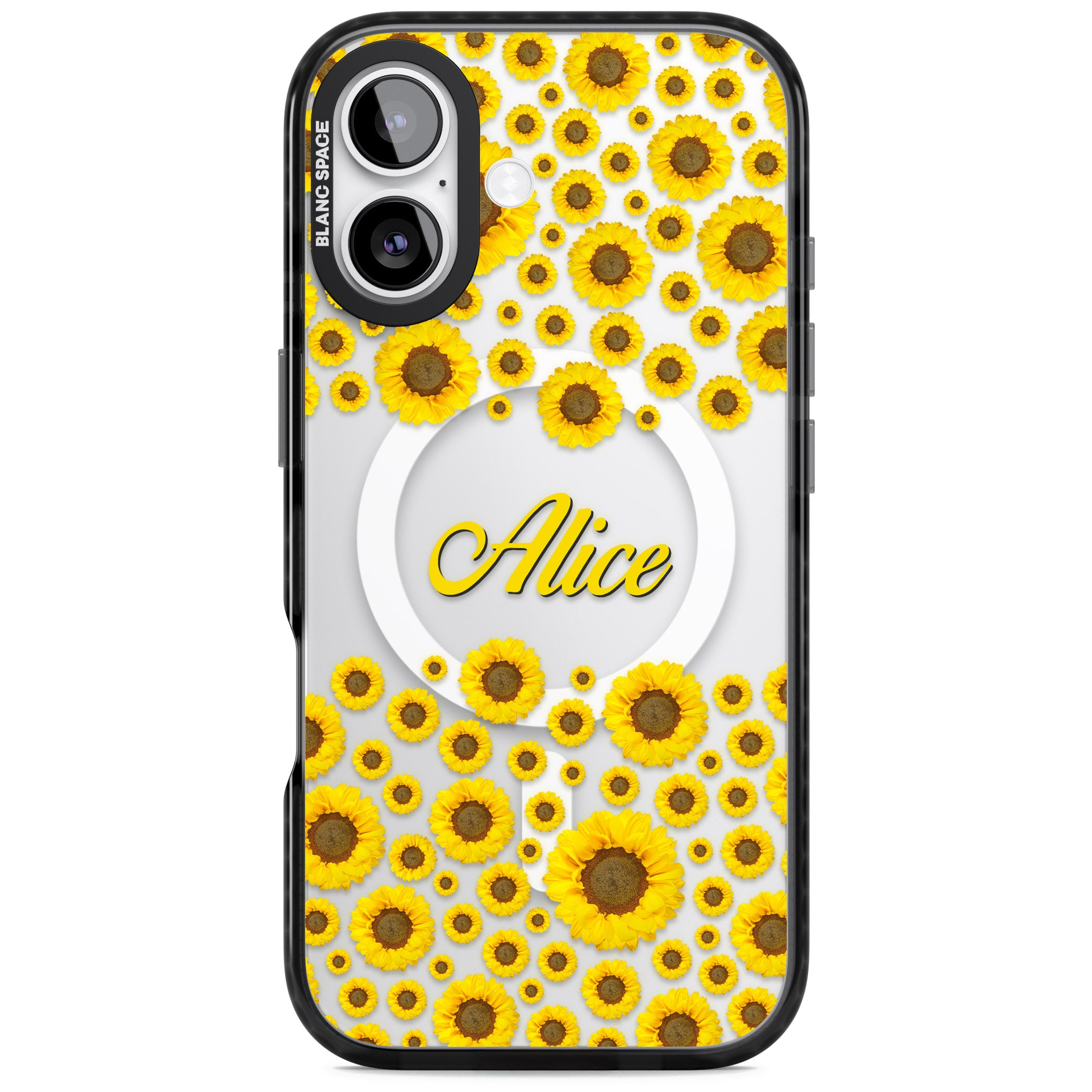 Personalised Sunflowers iPhone 17 Impact Pro Black Phone Case