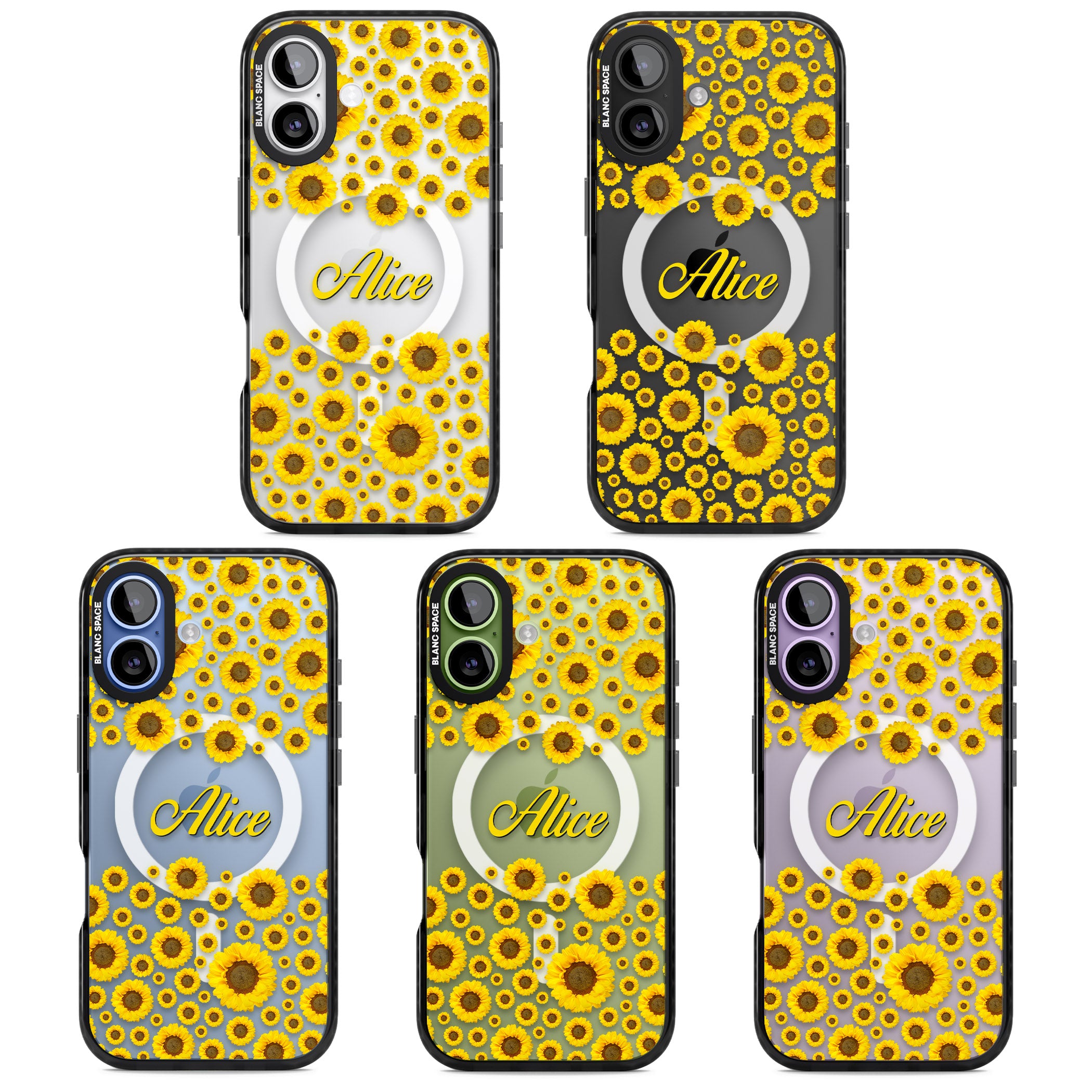 Personalised Sunflowers iPhone 17 Impact Pro Black Phone Case APT Impact Protection