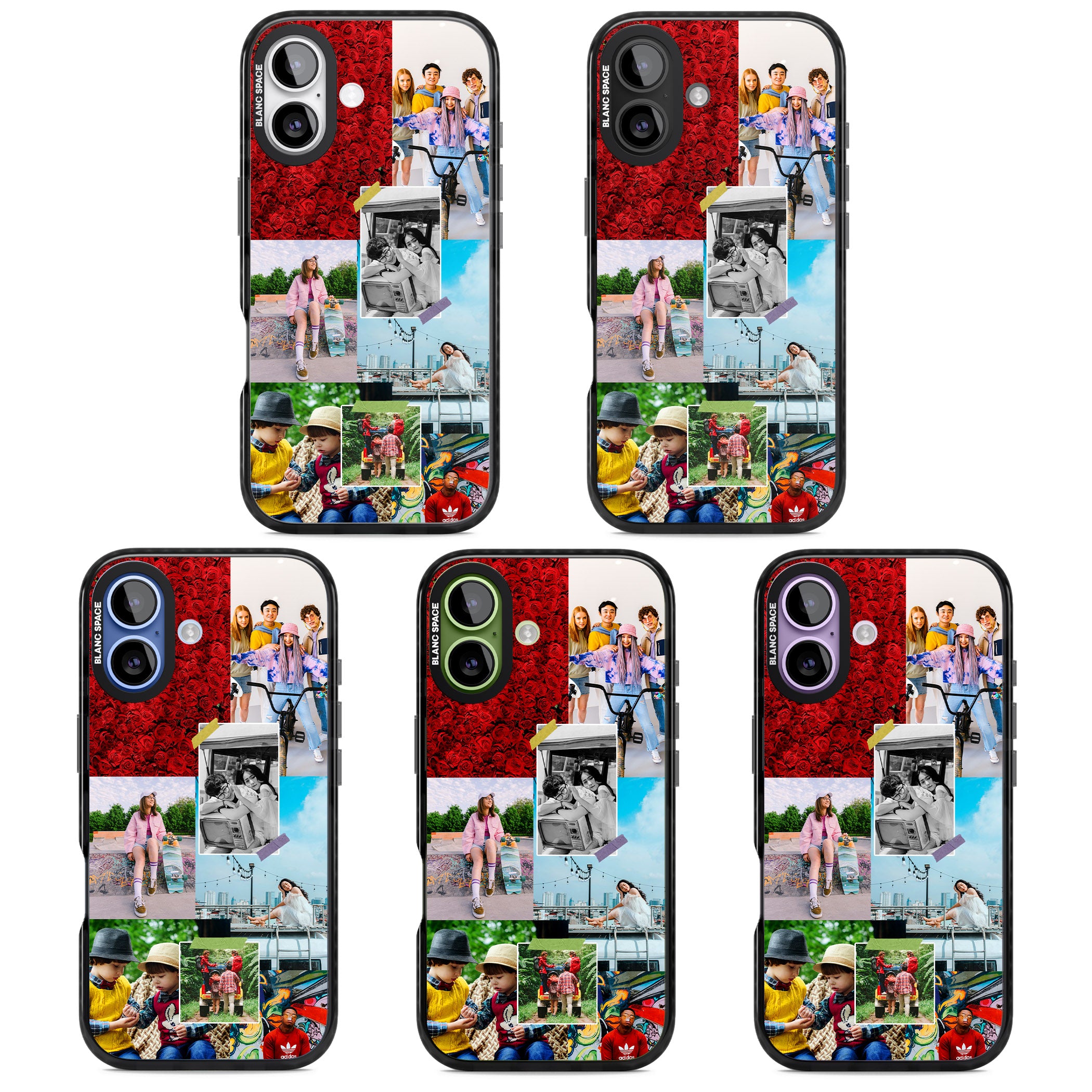 Personalised Photo Collage iPhone 17 Impact Pro Black Phone Case APT Impact Protection