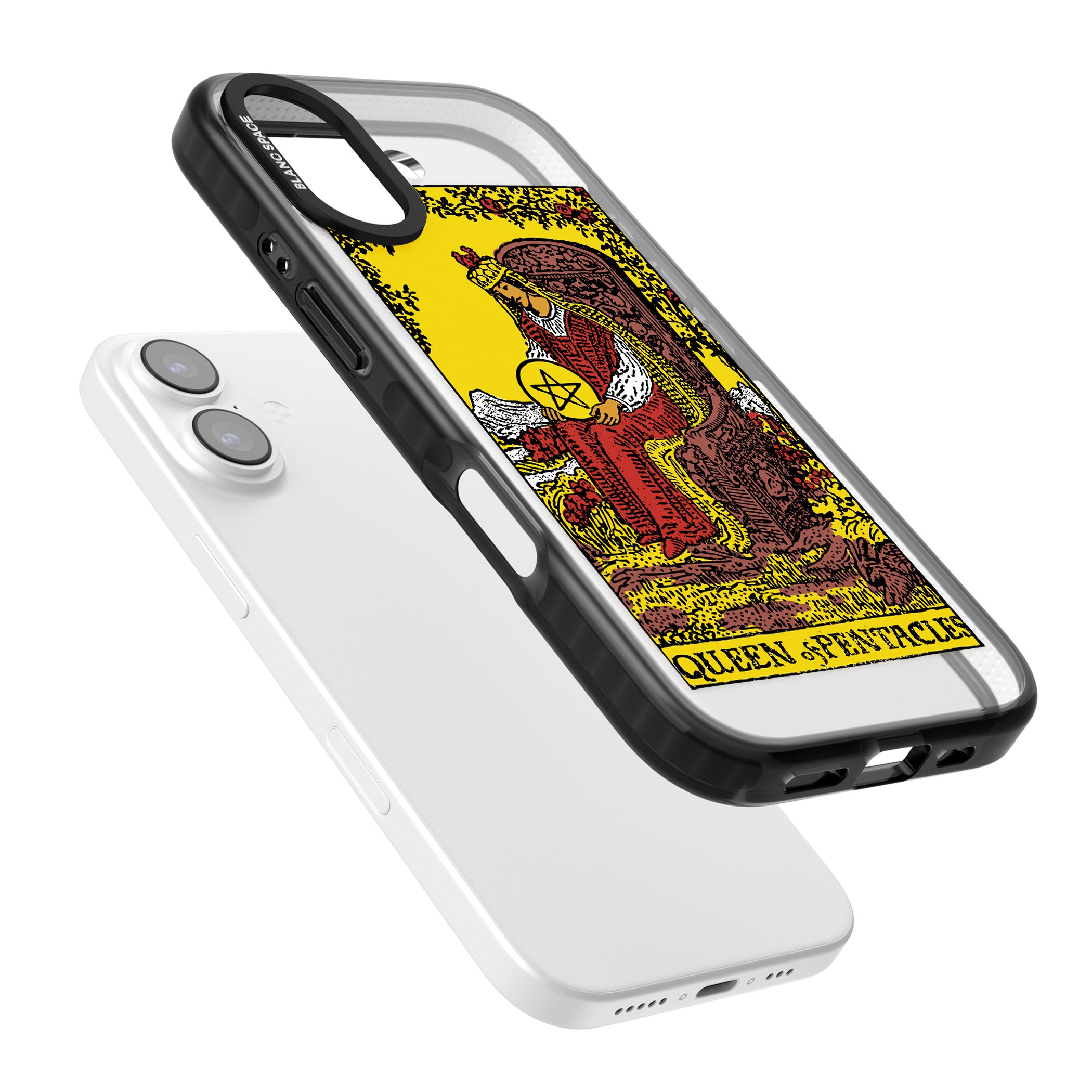Personalised Queen Of Pentacles Tarot Card (Color) iPhone 17 Impact Pro Black Phone Case Colours