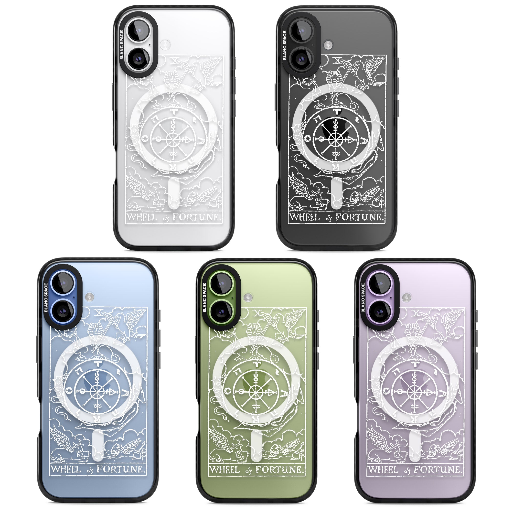 Personalised Wheel Of Fortune Tarot Card (White) iPhone 17 Impact Pro Black Phone Case APT Impact Protection