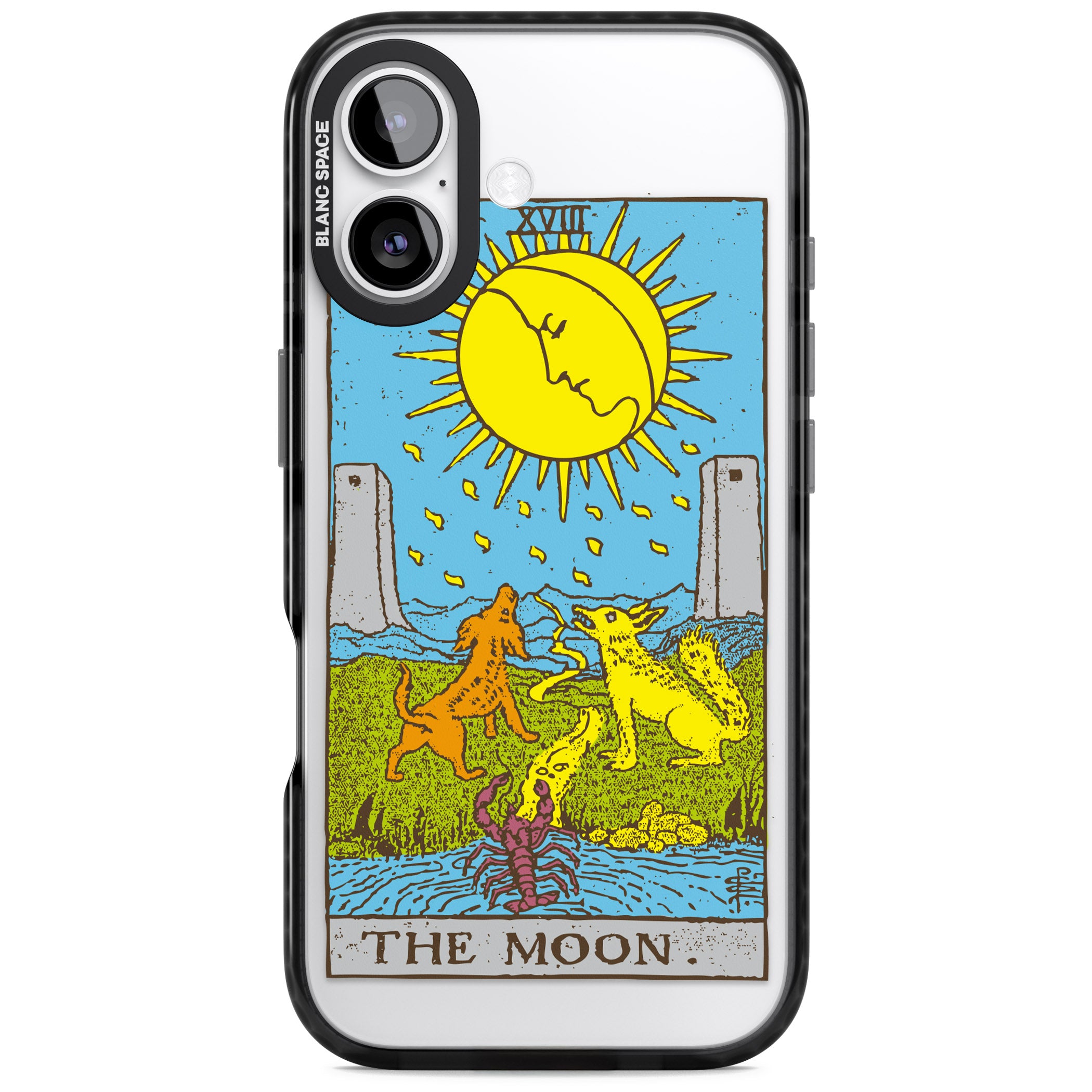 Personalised The Moon Tarot Card (Color) iPhone 17 Impact Pro Black Phone Case