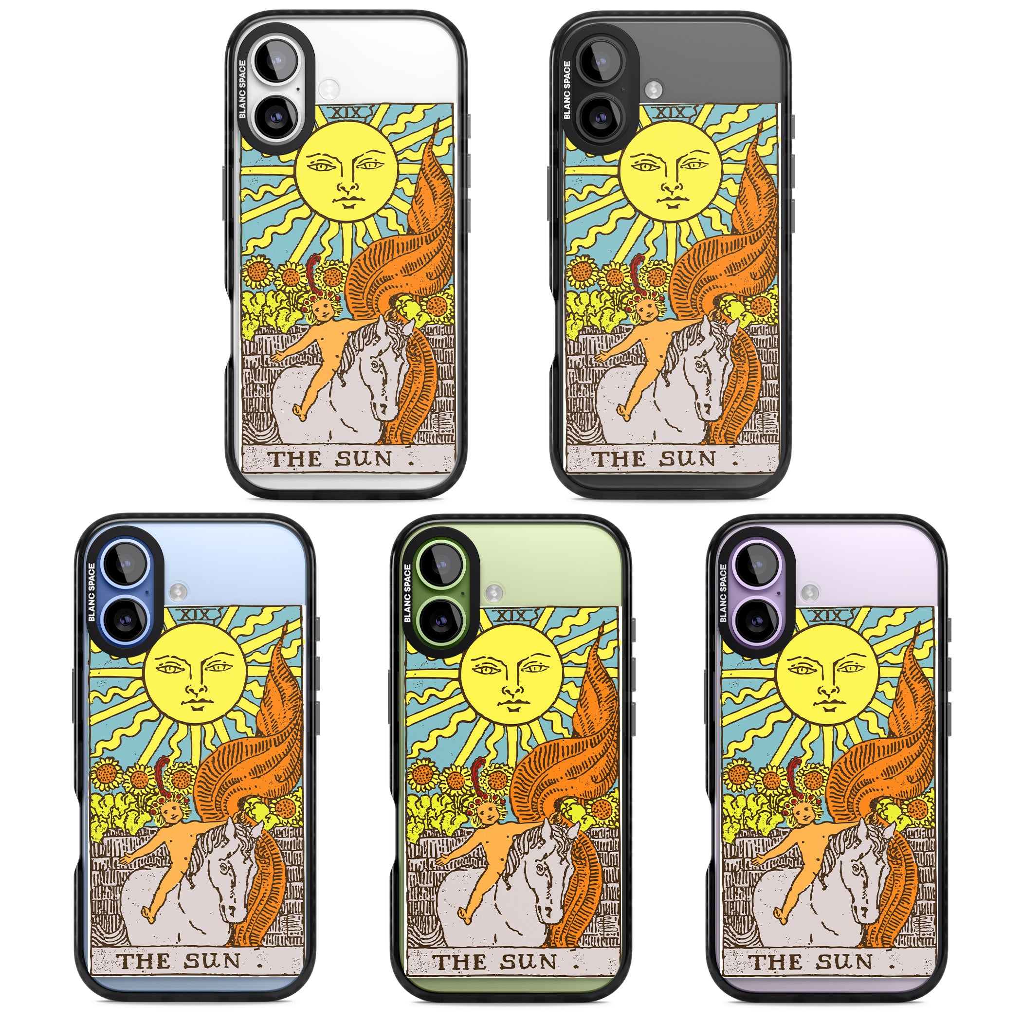 Personalised The Sun Tarot Card (Color) iPhone 17 Impact Pro Black Phone Case APT Impact Protection