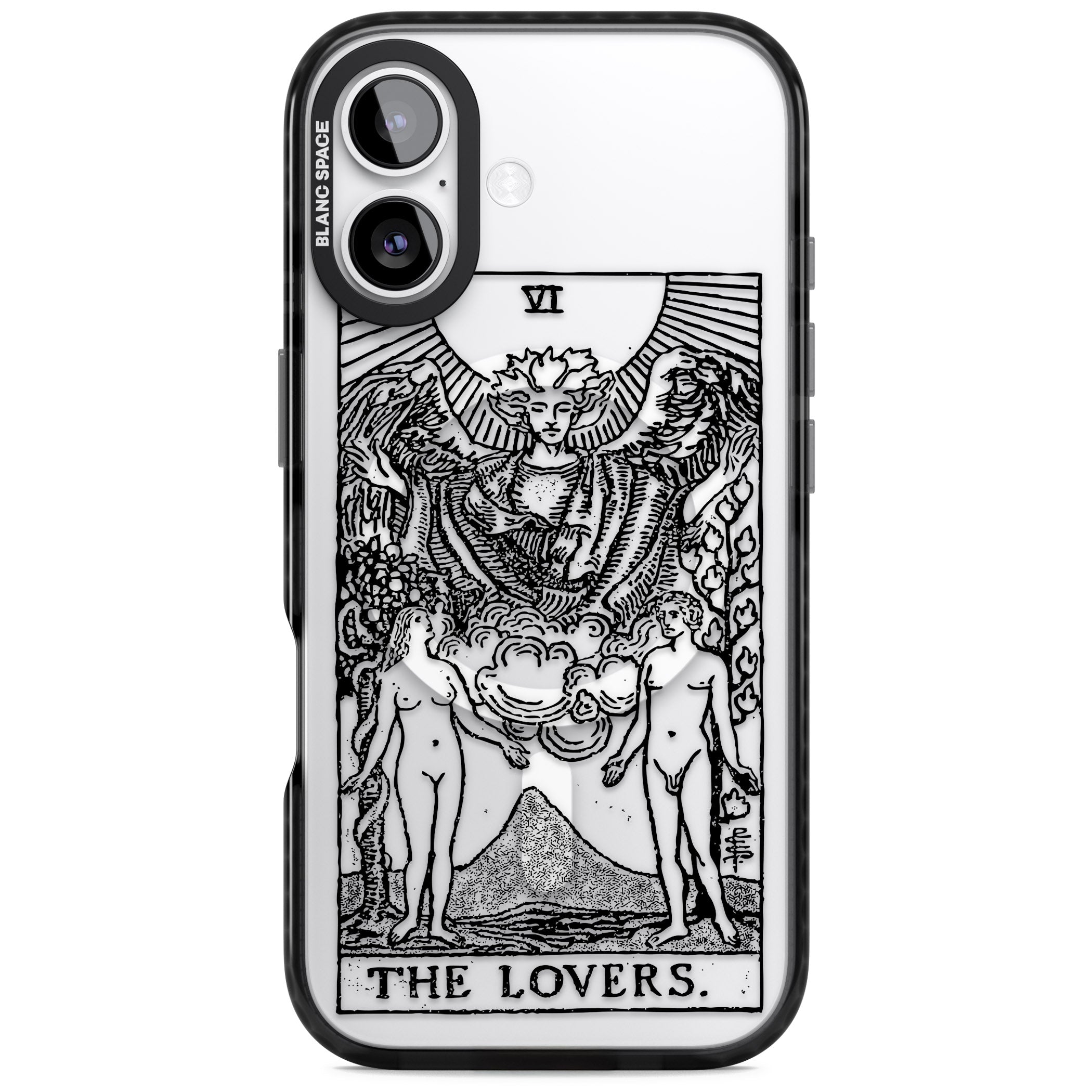 Personalised The Lovers Tarot Card (Clear) iPhone 17 Impact Pro Black Phone Case