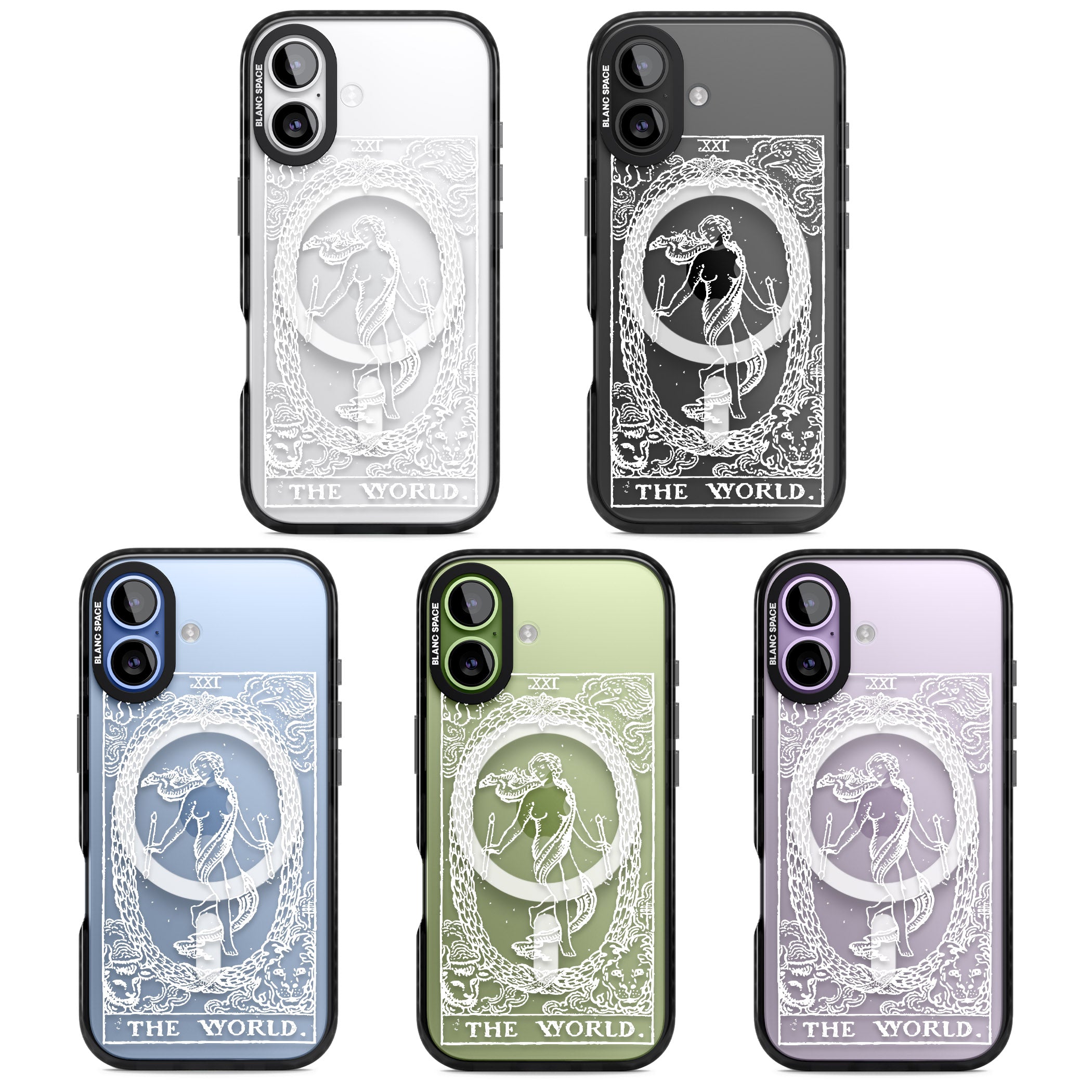 Personalised The World Tarot Card (White) iPhone 17 Impact Pro Black Phone Case APT Impact Protection