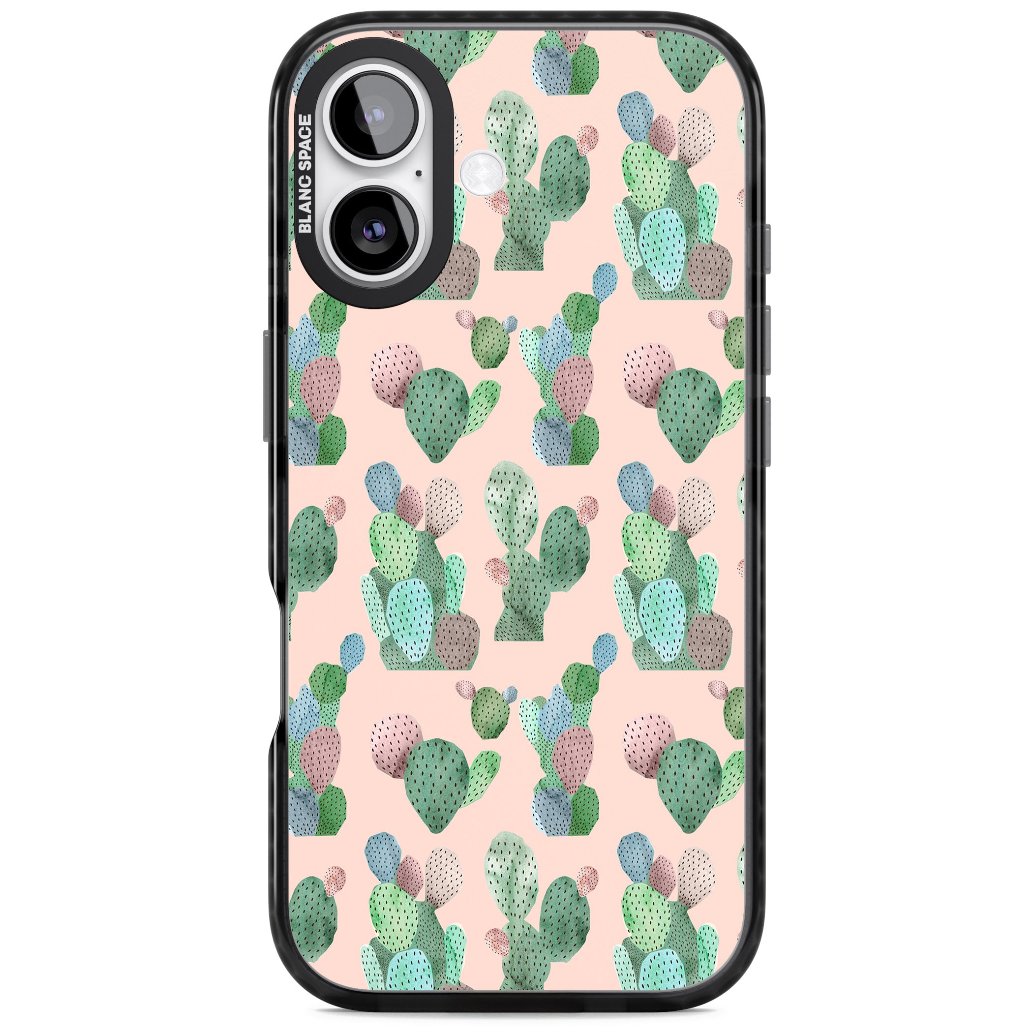 Pink Cactus iPhone 17 Impact Pro Black Phone Case