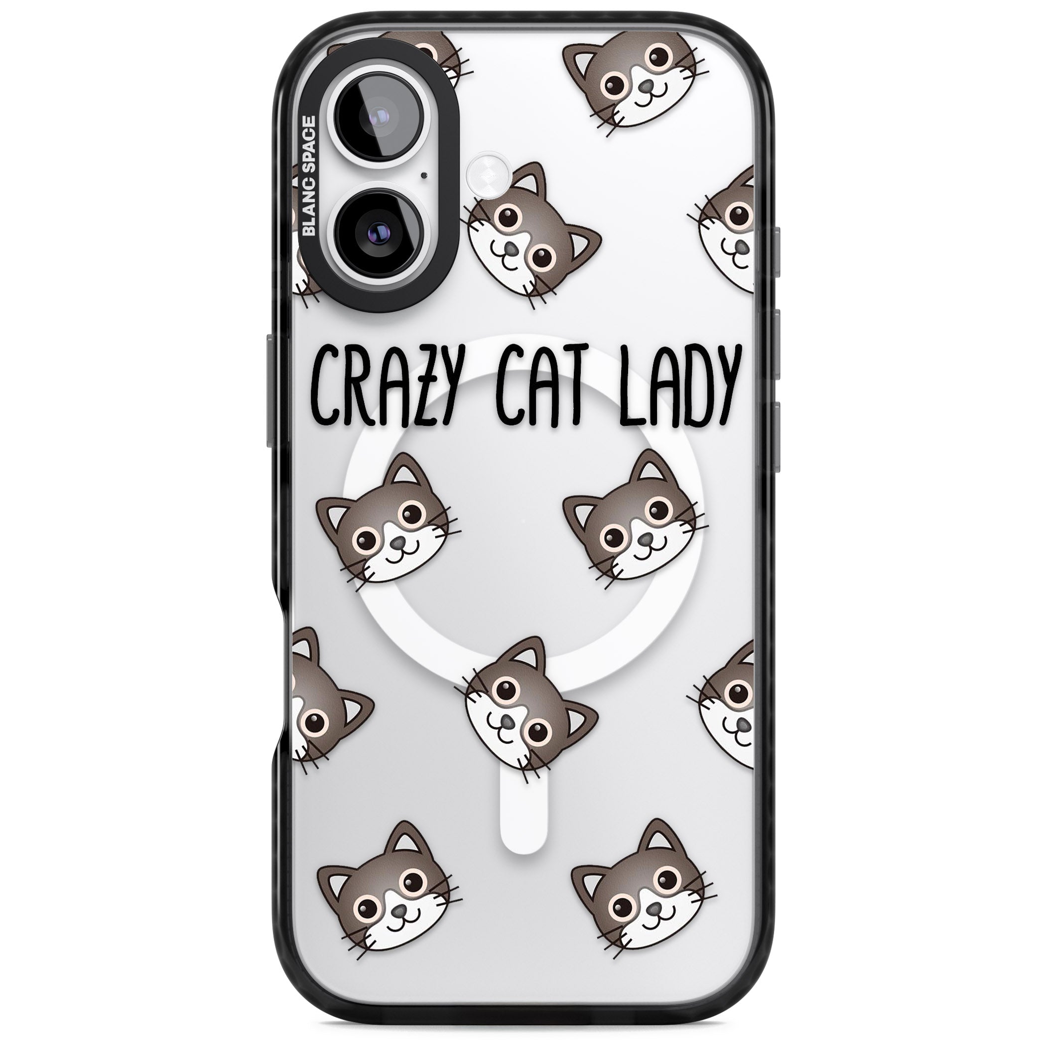 Crazy Cat Lady iPhone 17 Impact Pro Black Phone Case