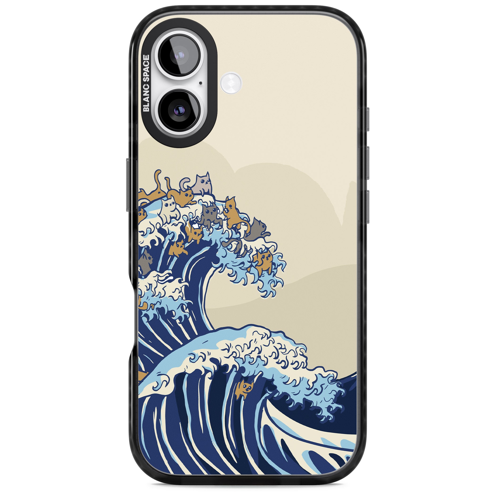 The Great Cat Wave iPhone 17 Impact Pro Black Phone Case