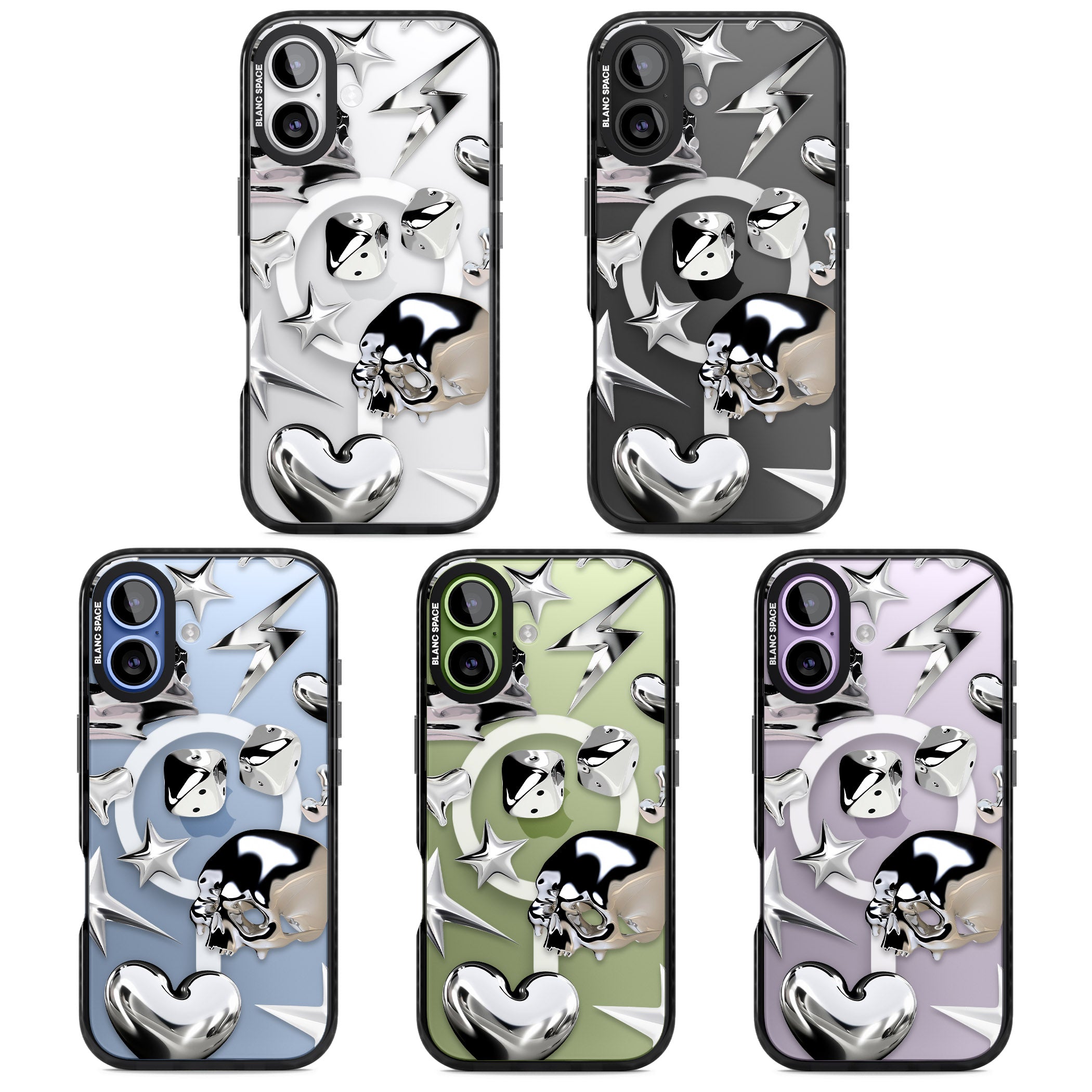 Chromed iPhone 17 Impact Pro Black Phone Case APT Impact Protection