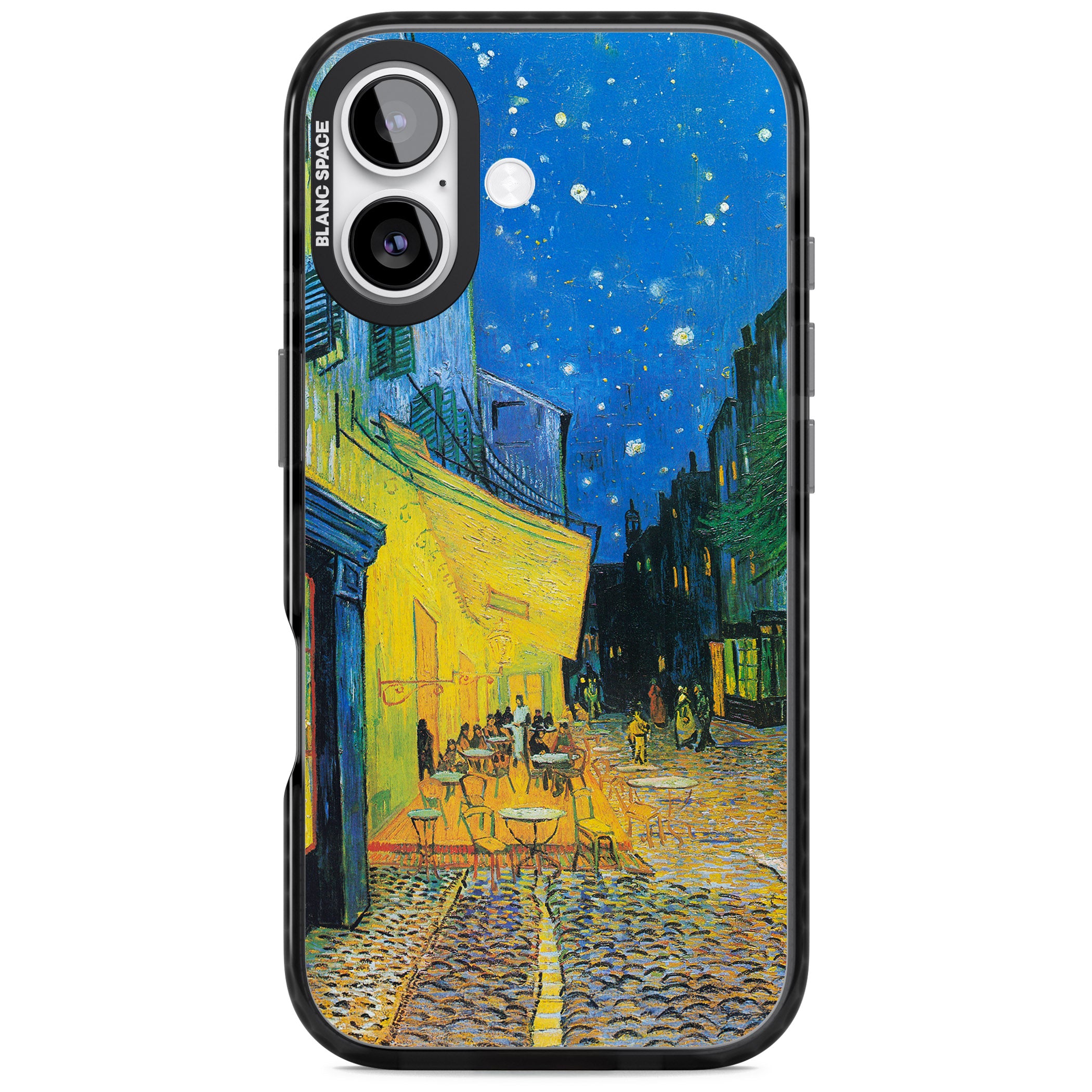 Café Terrace At Night iPhone 17 Impact Pro Black Phone Case