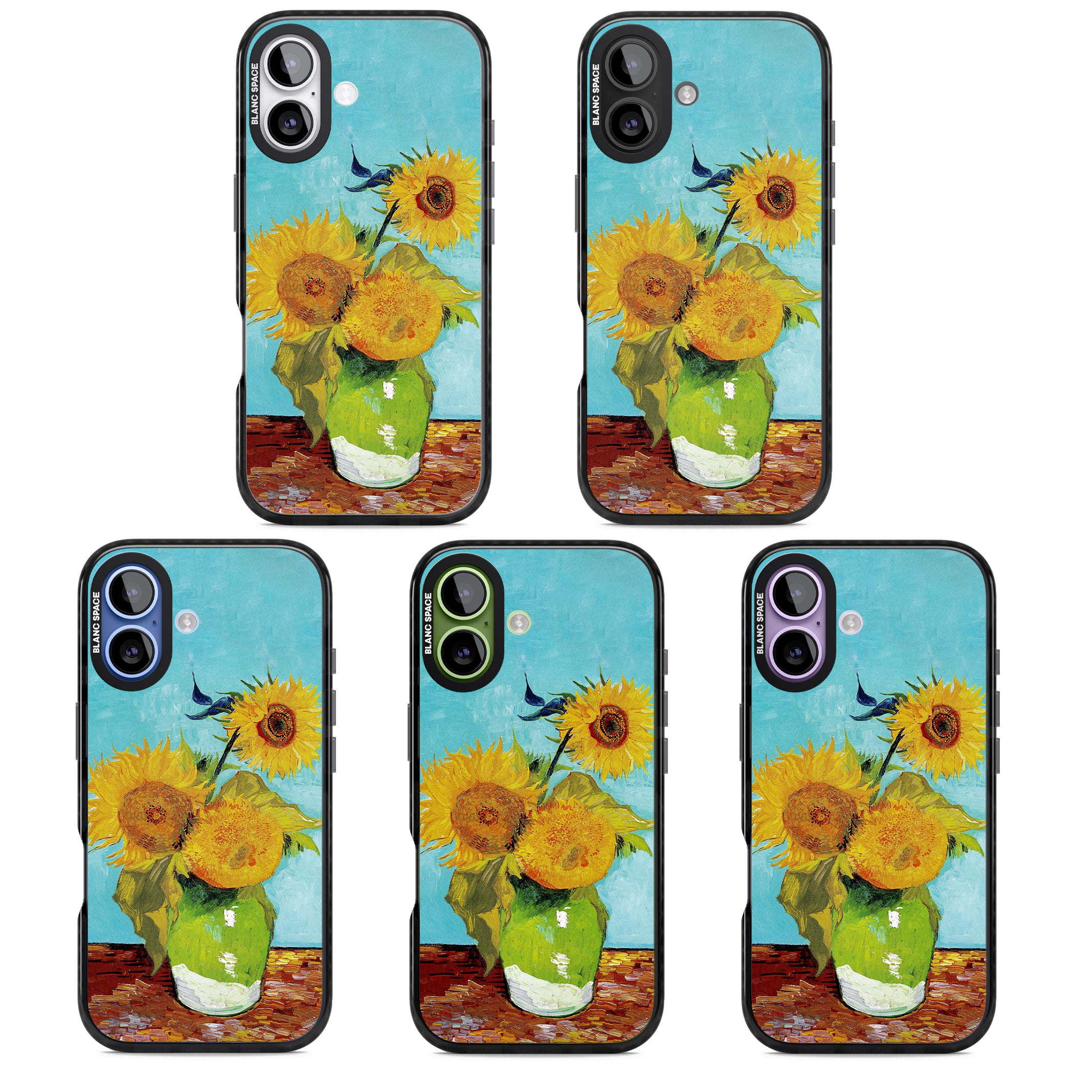 Vase With Three Sunflowers iPhone 17 Impact Pro Black Phone Case APT Impact Protection