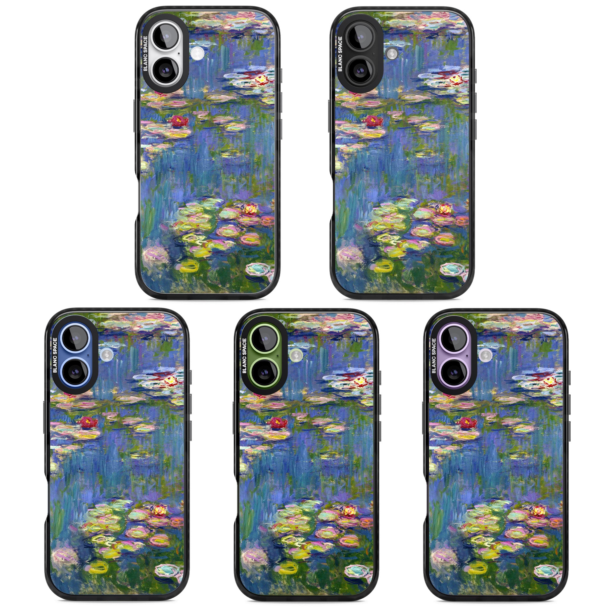 Water Lilies II iPhone 17 Impact Pro Black Phone Case APT Impact Protection