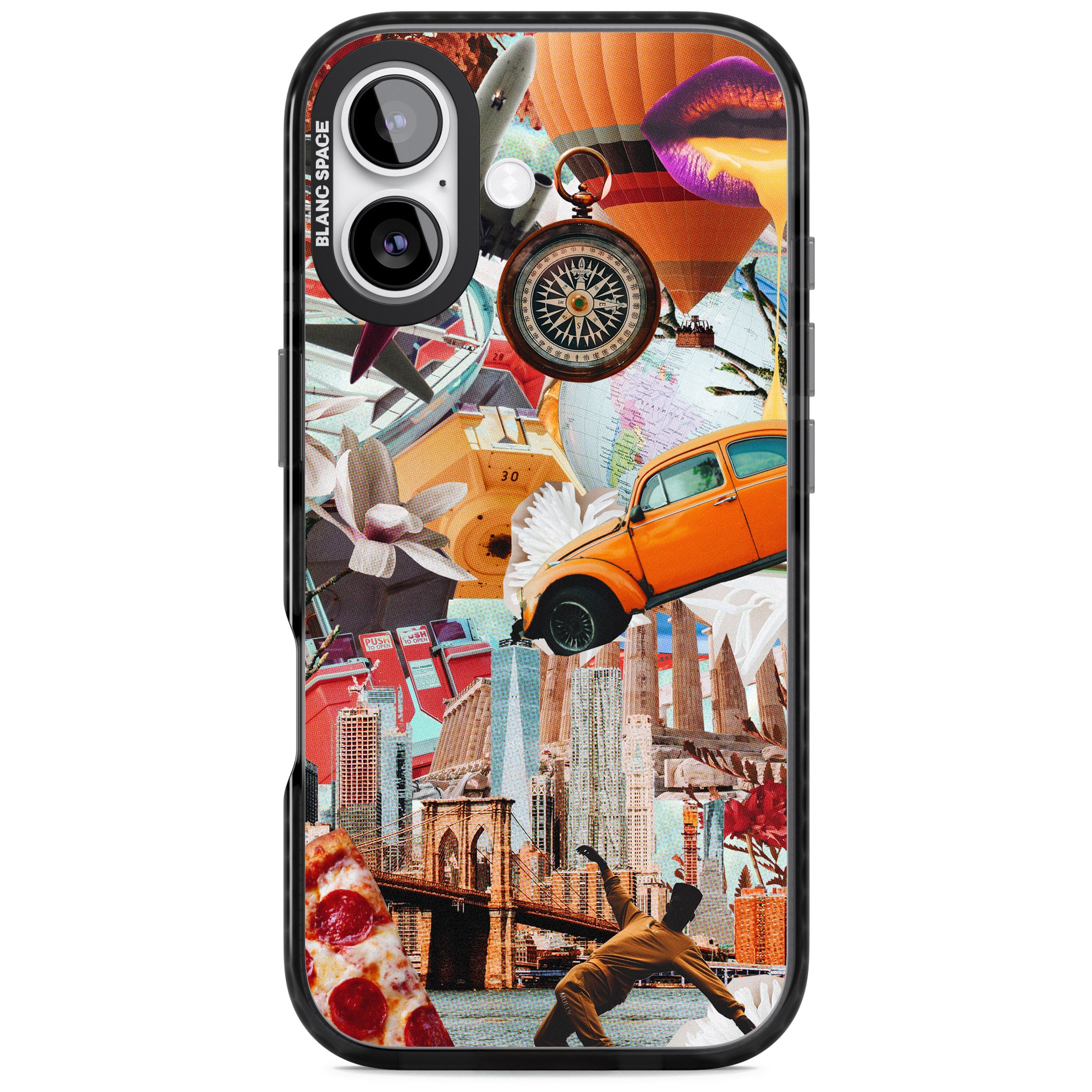 Bold New York Collage iPhone 17 Impact Pro Black Phone Case