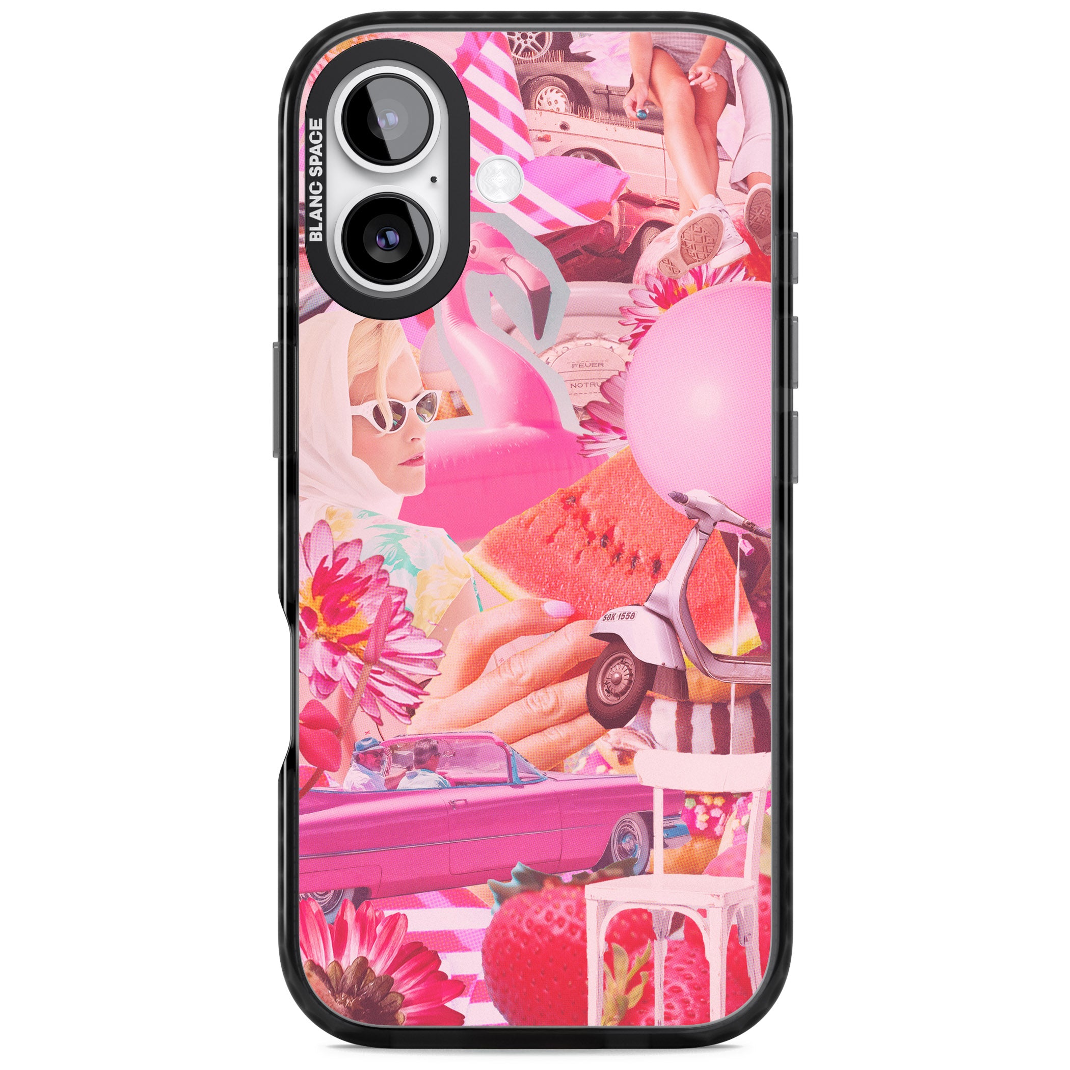 Retro Pink Glamour iPhone 17 Impact Pro Black Phone Case
