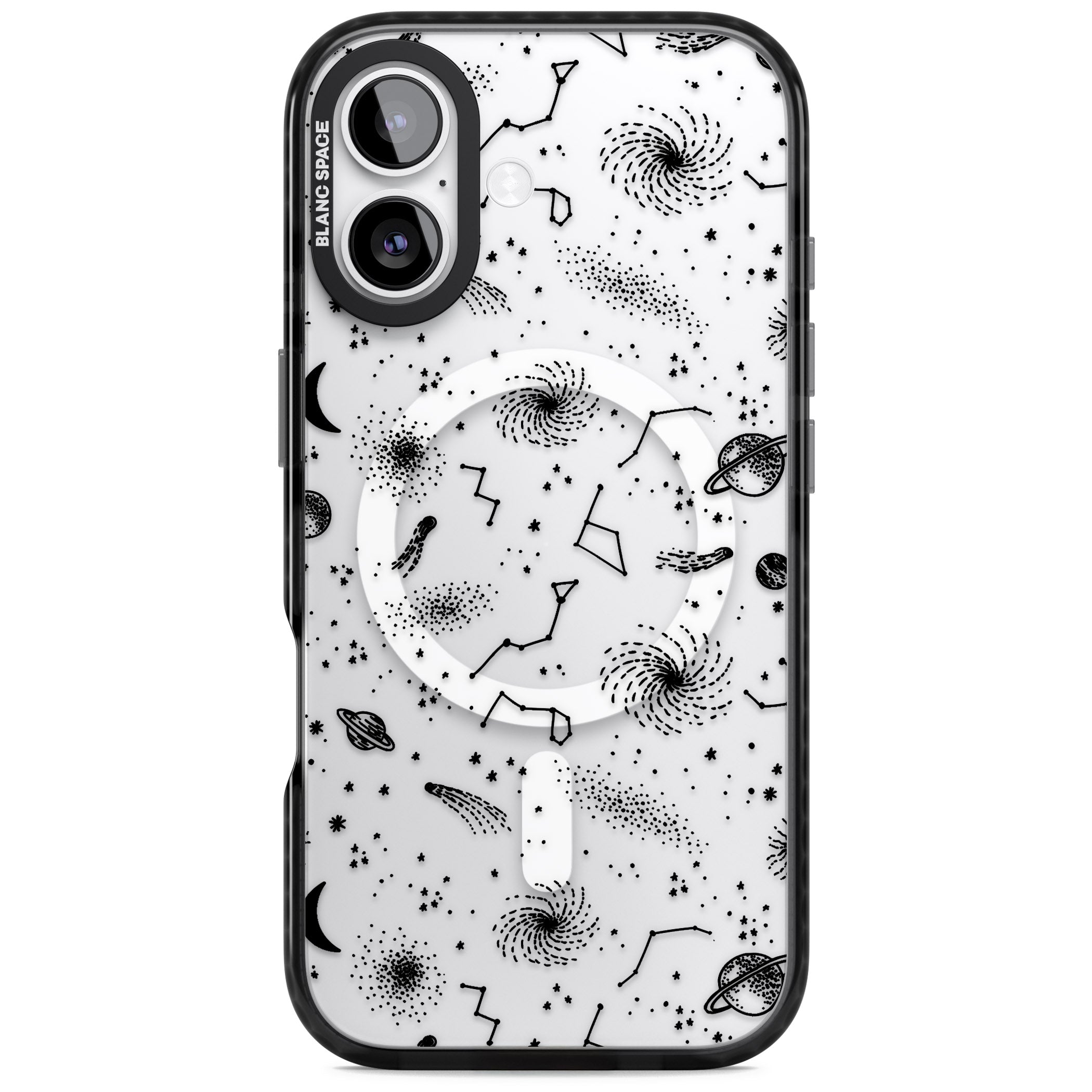 Galactic Sketch iPhone 17 Impact Pro Black Phone Case