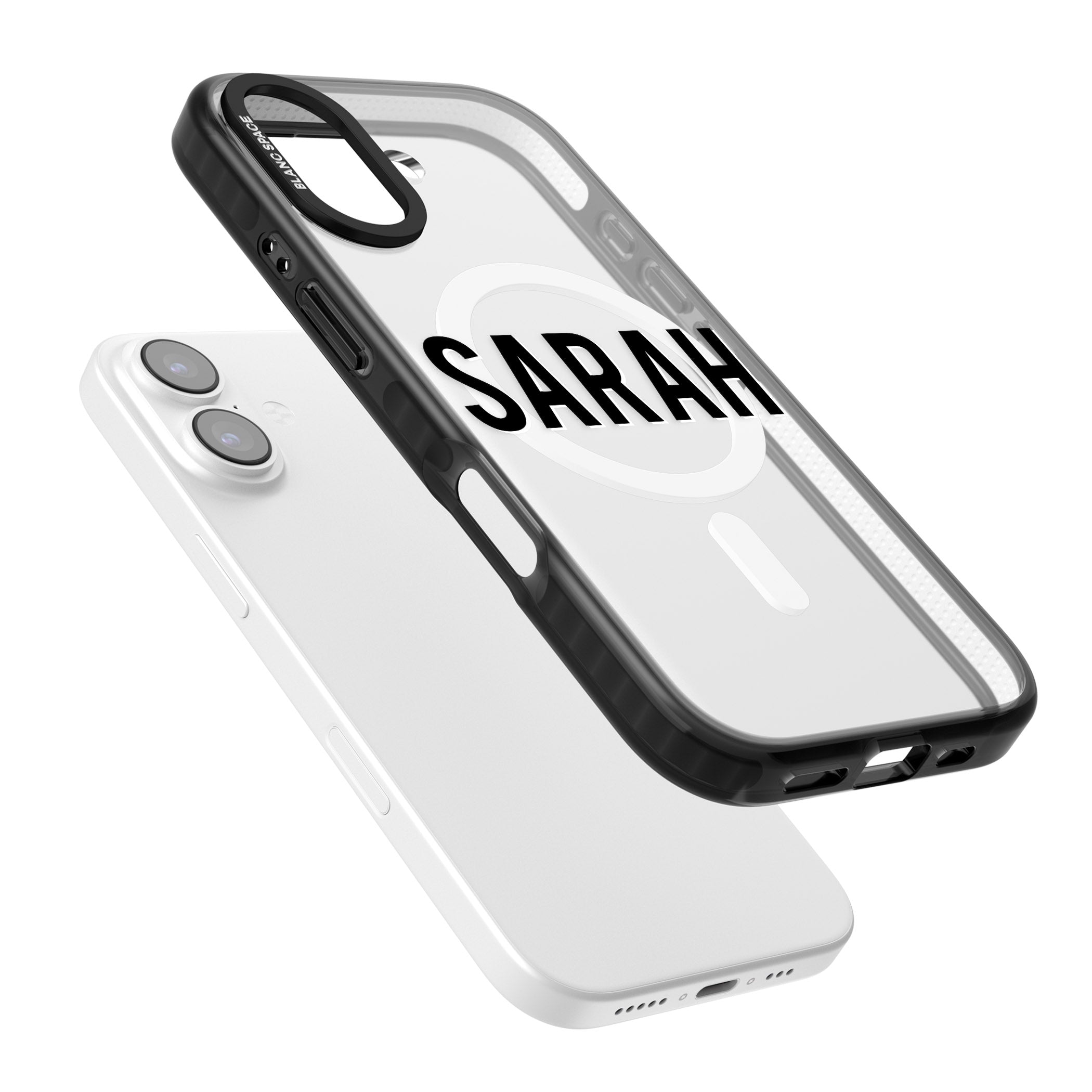 Personalised Clear Name iPhone 17 Impact Pro Black Phone Case Colours