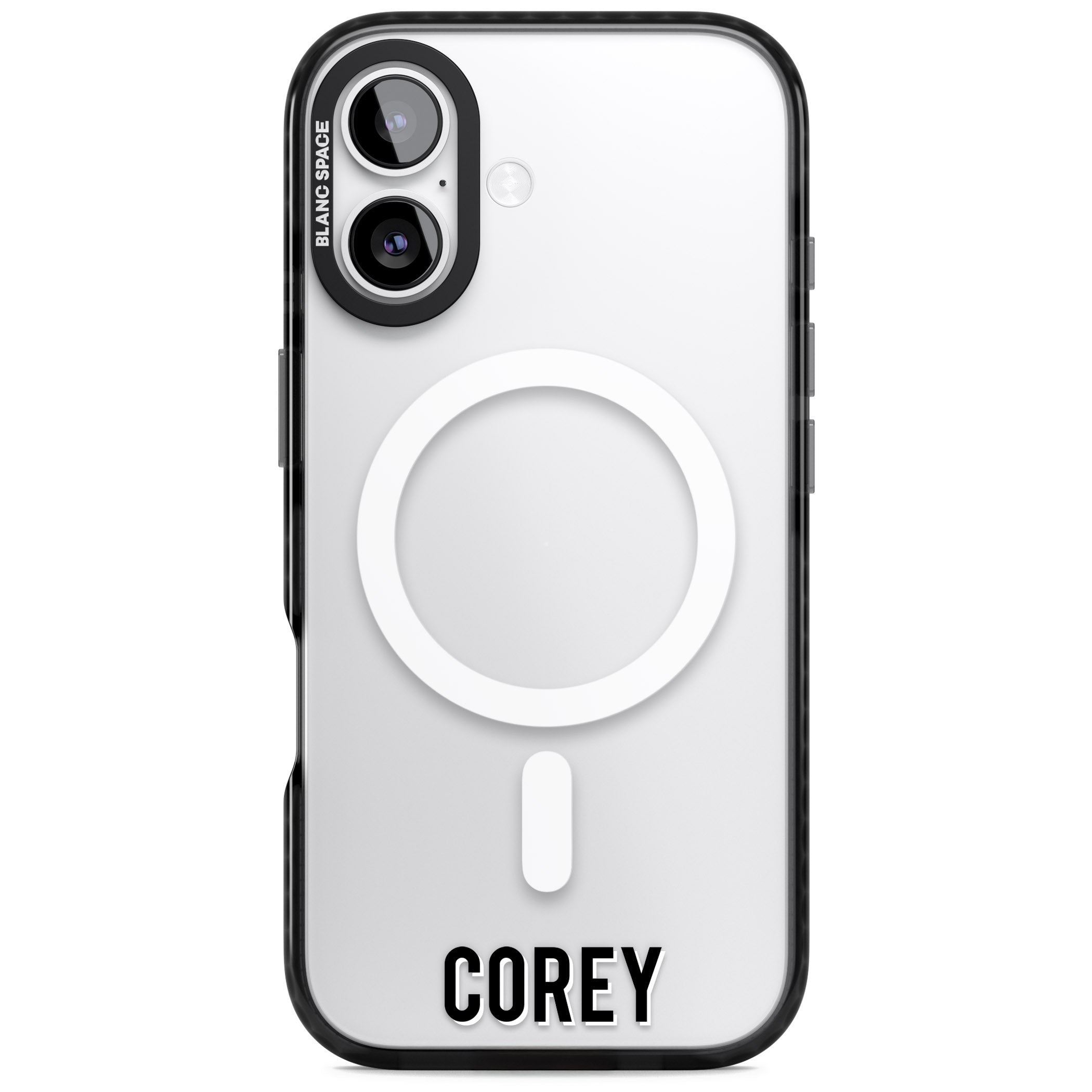 Personalised Bottom Name iPhone 17 Impact Pro Black Phone Case